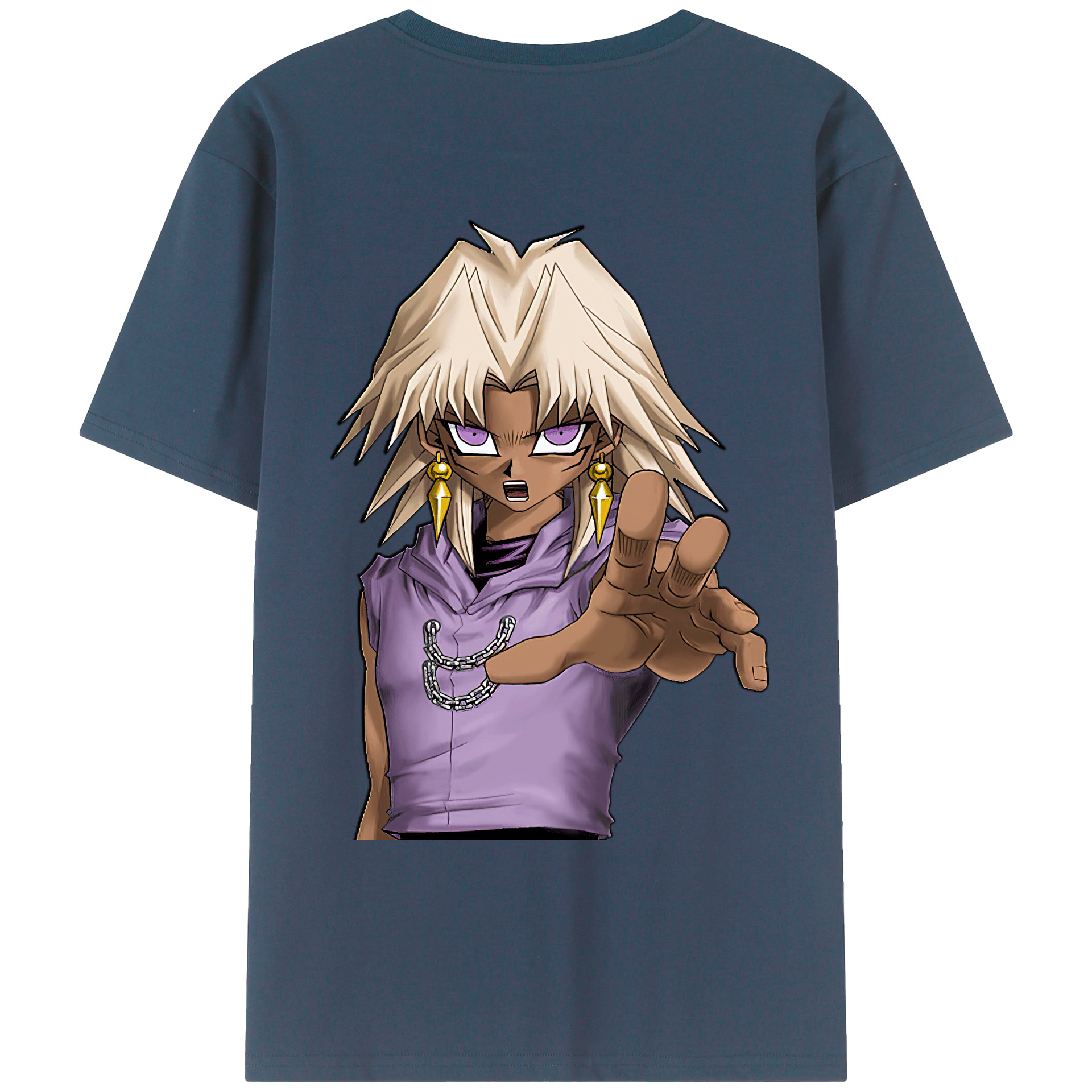 （画像用） 遊☆戯☆王 Yu-Gi-Oh! 綿100％ メンズ半袖Tシャツ（バックプリント） 通気性