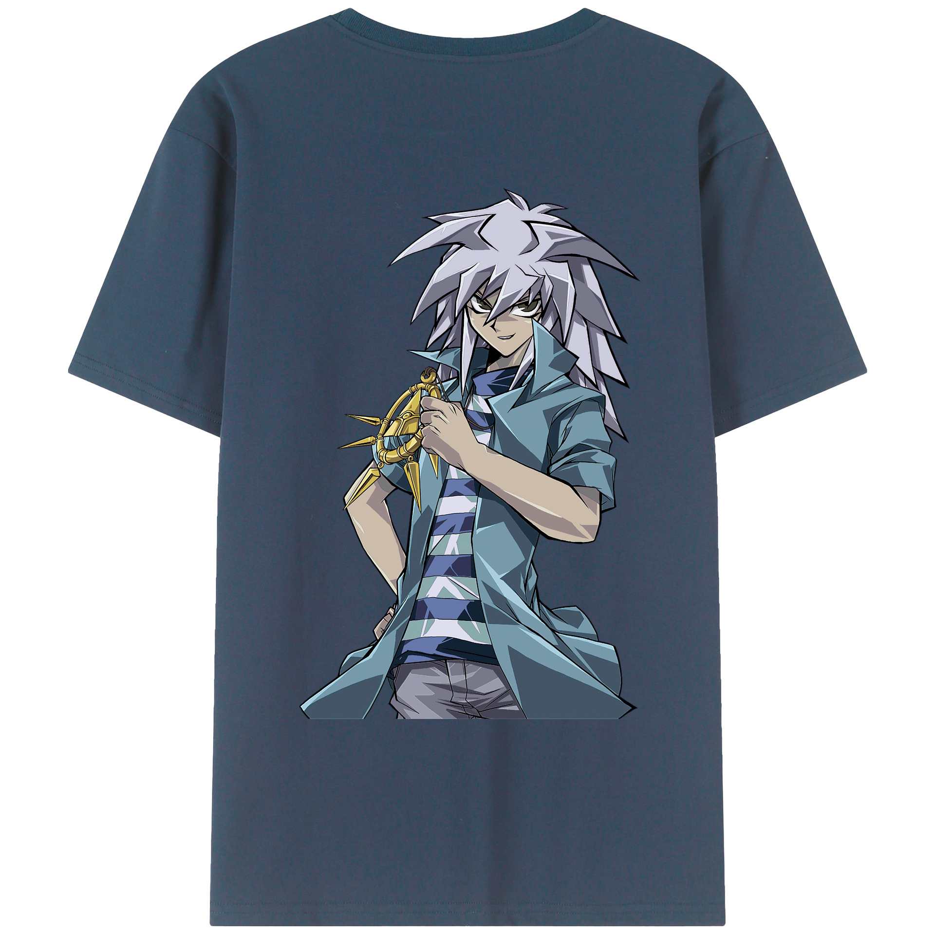 （画像用） 遊☆戯☆王 Yu-Gi-Oh! 綿100％ メンズ半袖Tシャツ（バックプリント） 通気性
