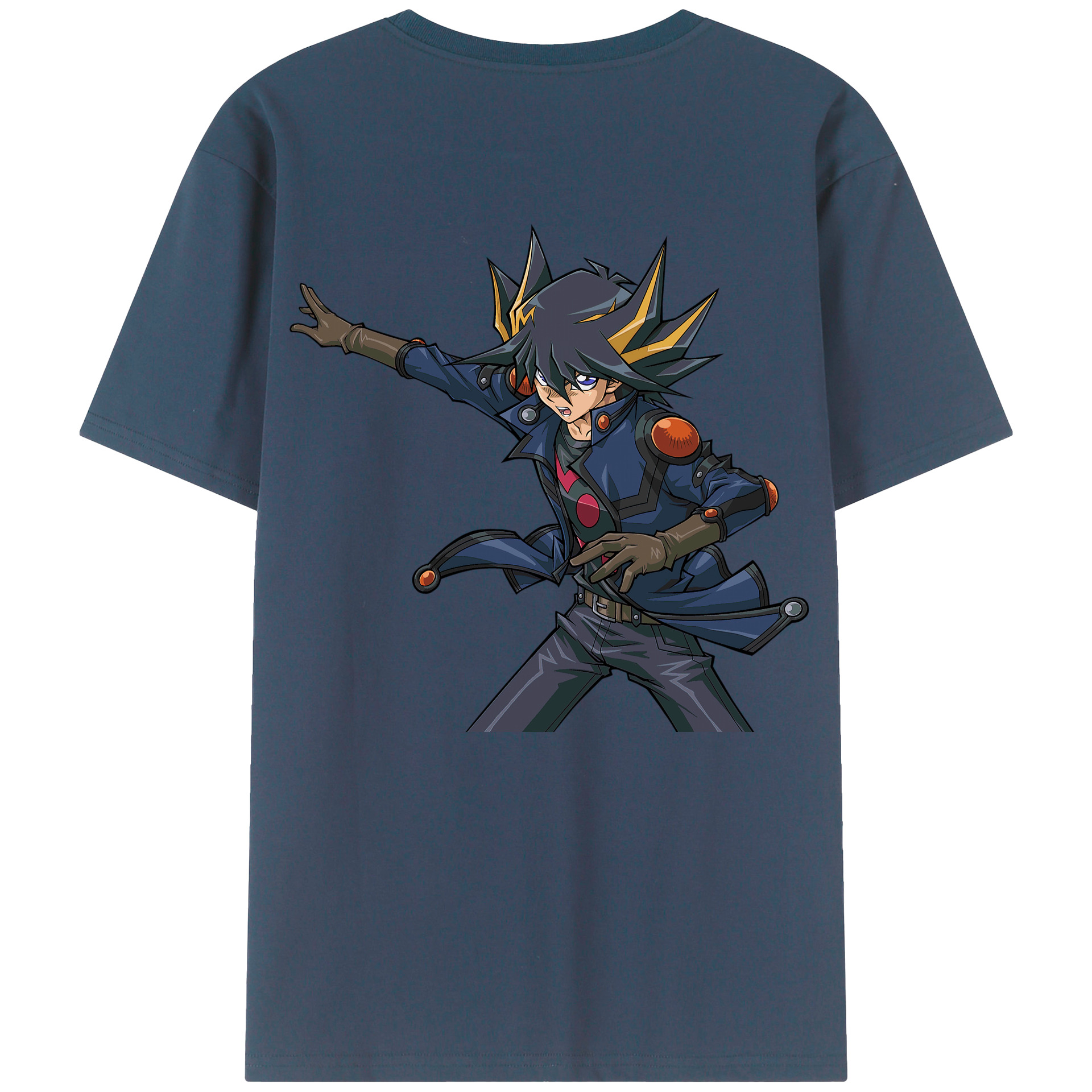 （画像用） 遊☆戯☆王 Yu-Gi-Oh! 綿100％ メンズ半袖Tシャツ（バックプリント） 通気性