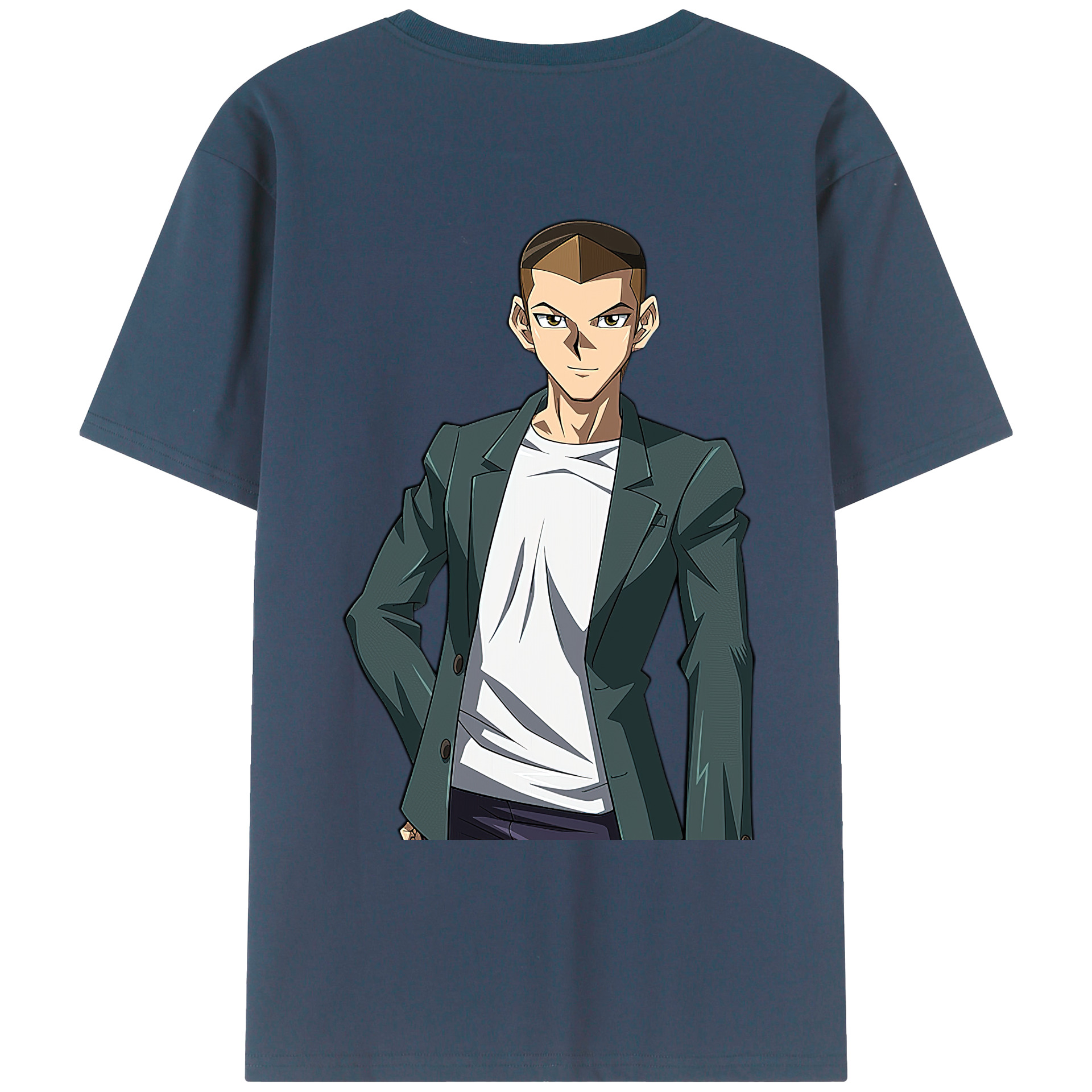 （画像用） 遊☆戯☆王 Yu-Gi-Oh! 綿100％ メンズ半袖Tシャツ（バックプリント） 通気性
