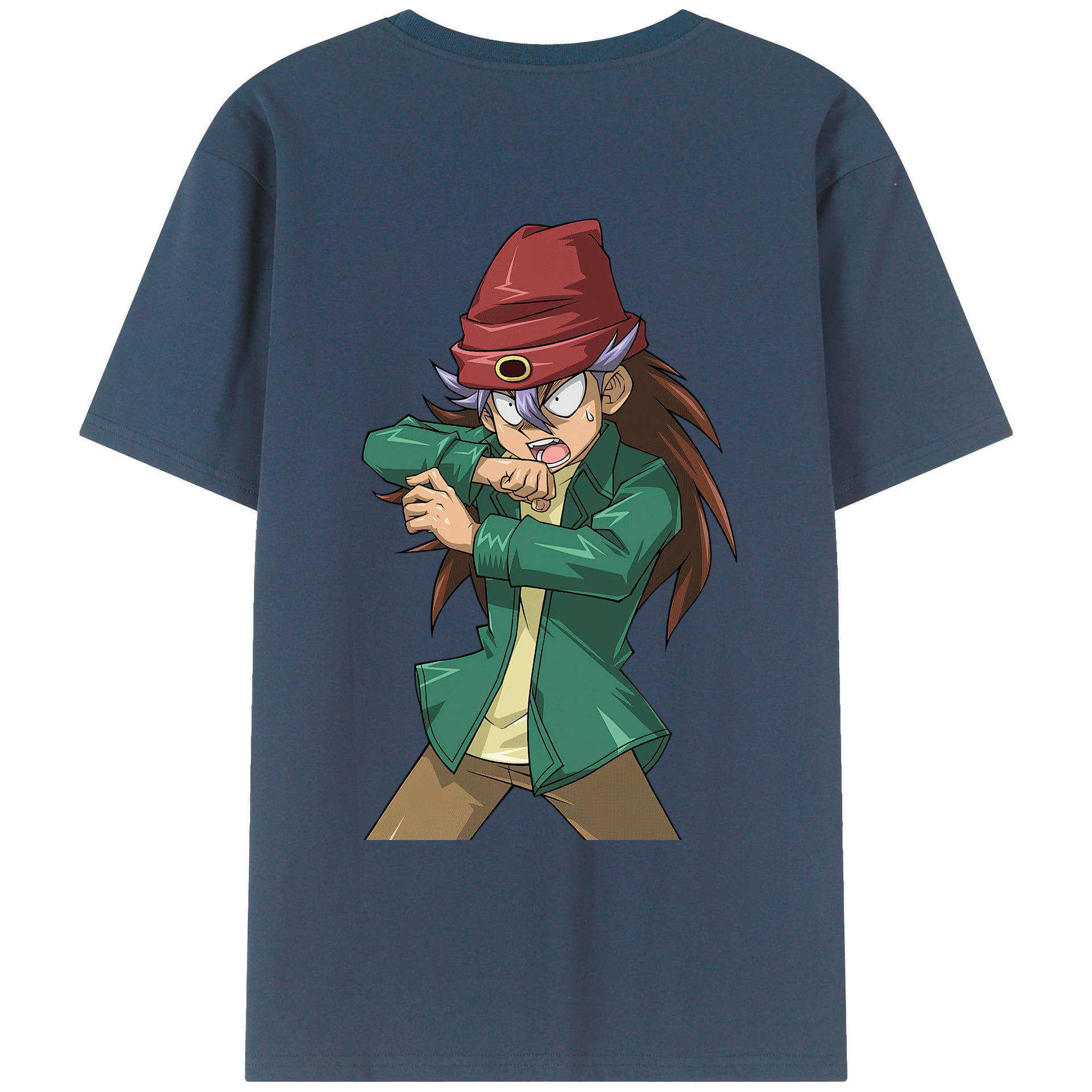 （画像用） 遊☆戯☆王 Yu-Gi-Oh! 綿100％ メンズ半袖Tシャツ（バックプリント） 通気性