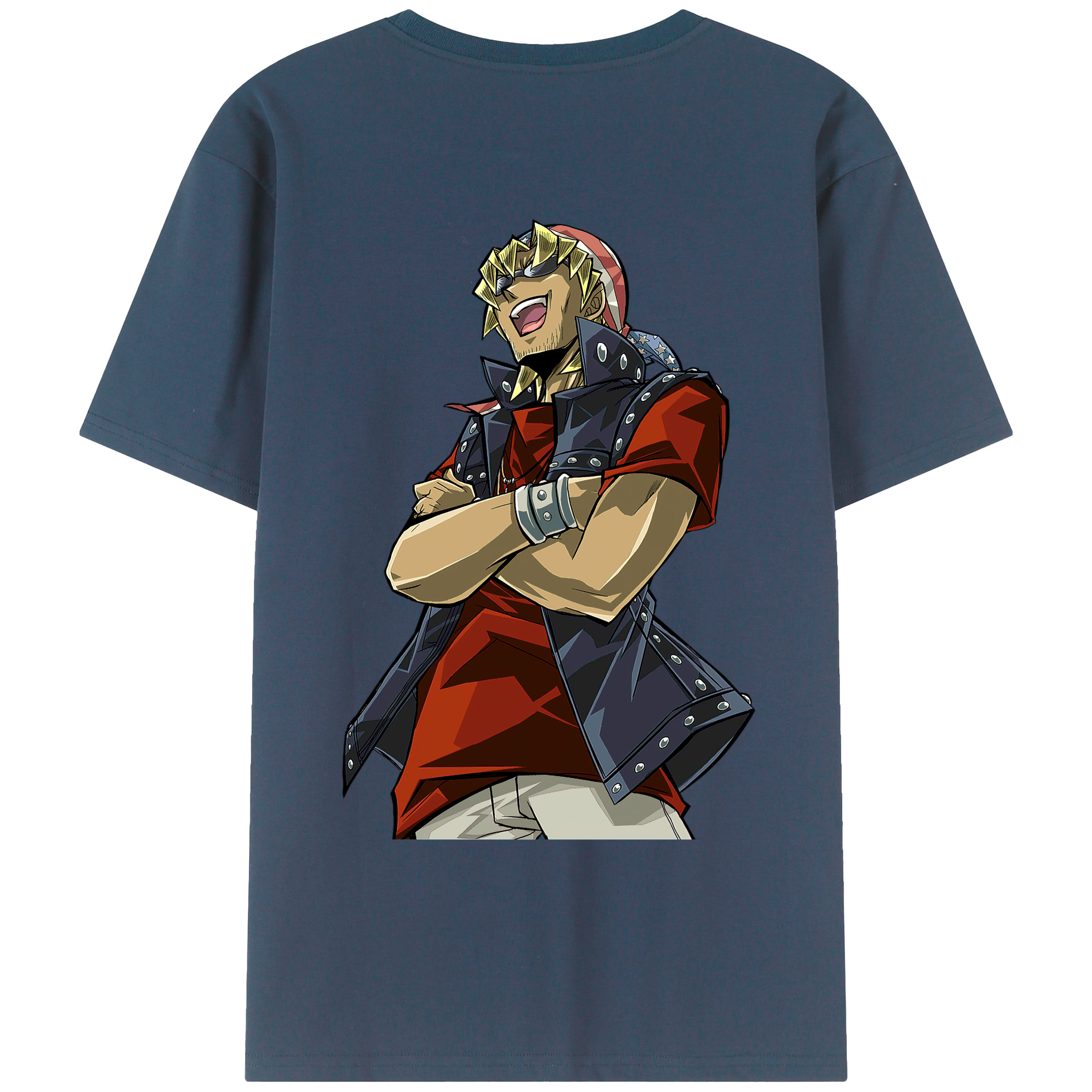 （画像用） 遊☆戯☆王 Yu-Gi-Oh! 綿100％ メンズ半袖Tシャツ（バックプリント） 通気性
