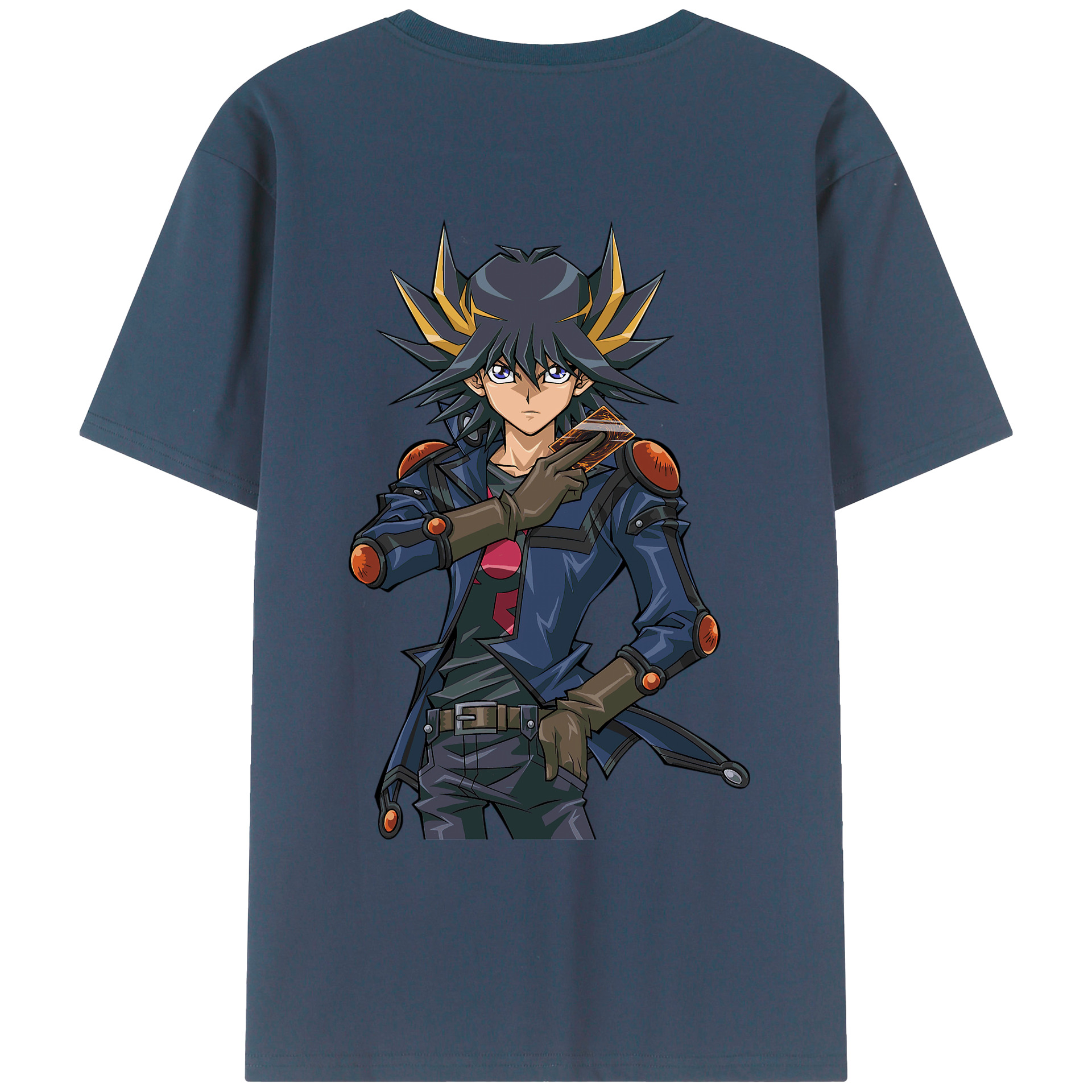 （画像用） 遊☆戯☆王 Yu-Gi-Oh! 綿100％ メンズ半袖Tシャツ（バックプリント） 通気性