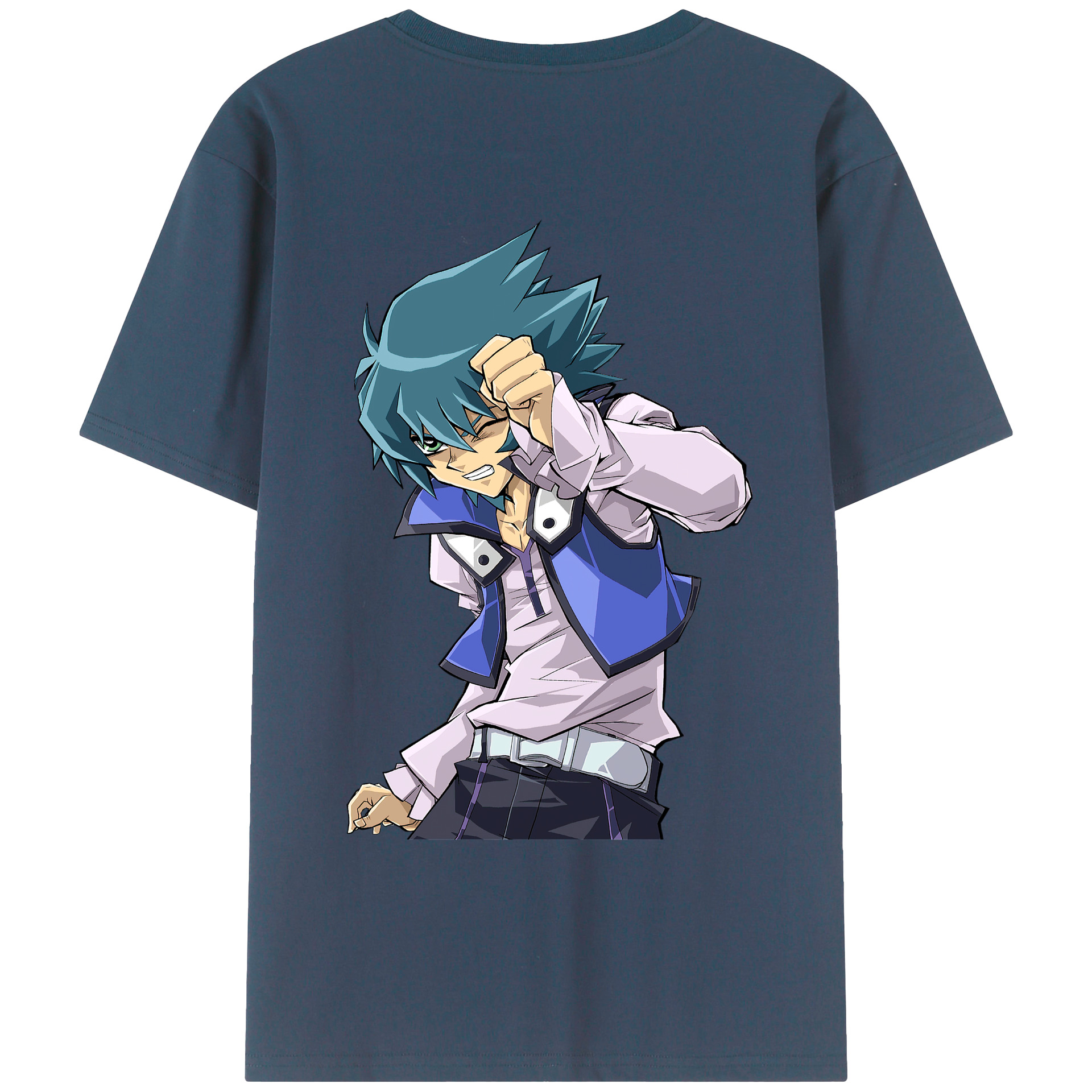 （画像用） 遊☆戯☆王 Yu-Gi-Oh! 綿100％ メンズ半袖Tシャツ（バックプリント） 通気性