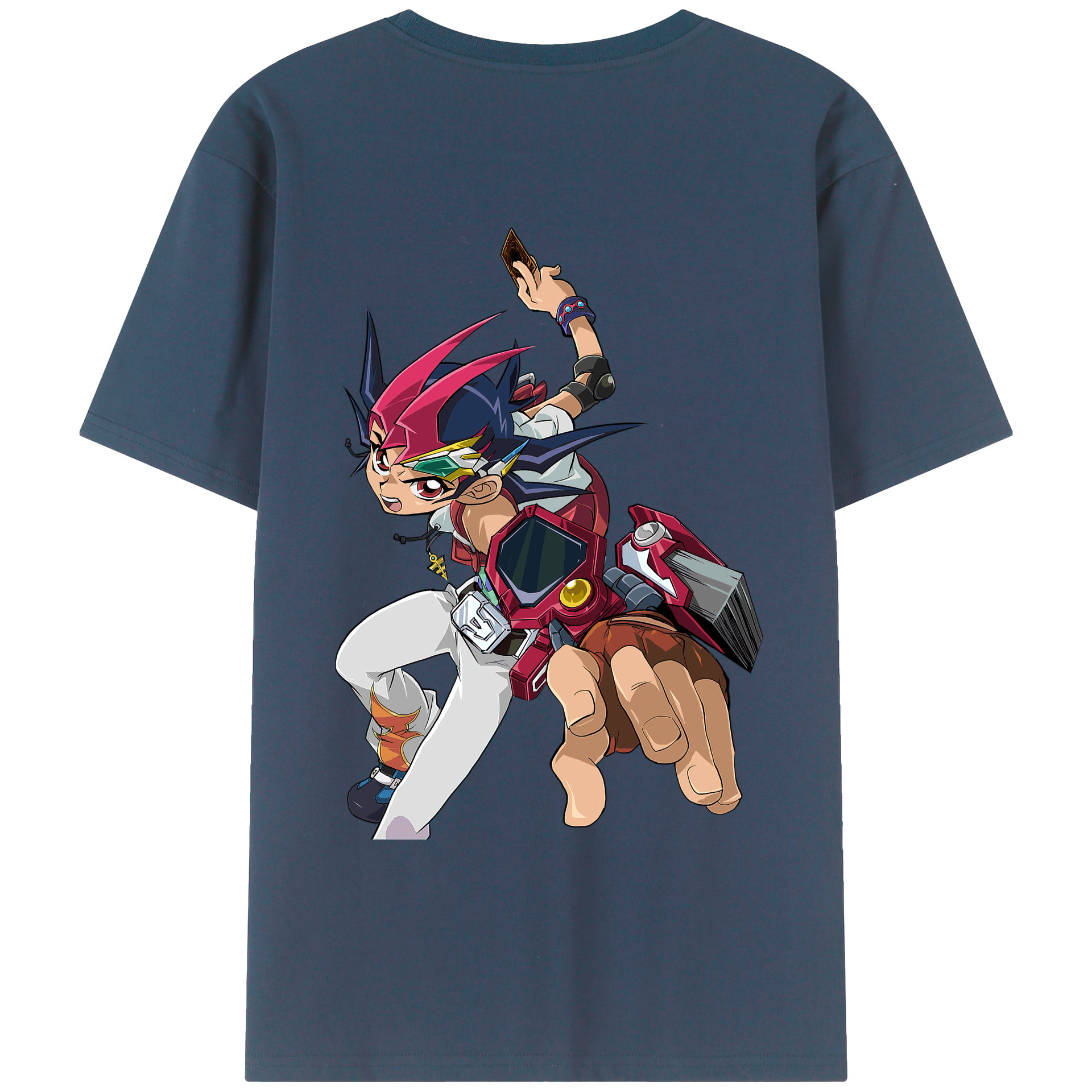 （画像用） 遊☆戯☆王 Yu-Gi-Oh! 綿100％ メンズ半袖Tシャツ（バックプリント） 通気性