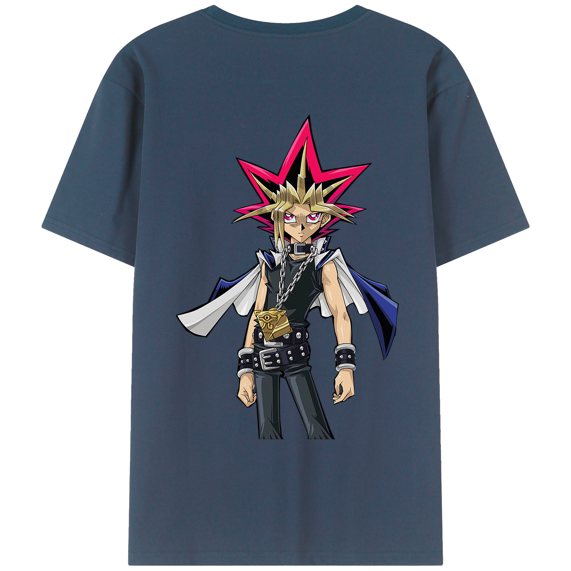 （画像用） 遊☆戯☆王 Yu-Gi-Oh! 綿100％ メンズ半袖Tシャツ（バックプリント） 通気性