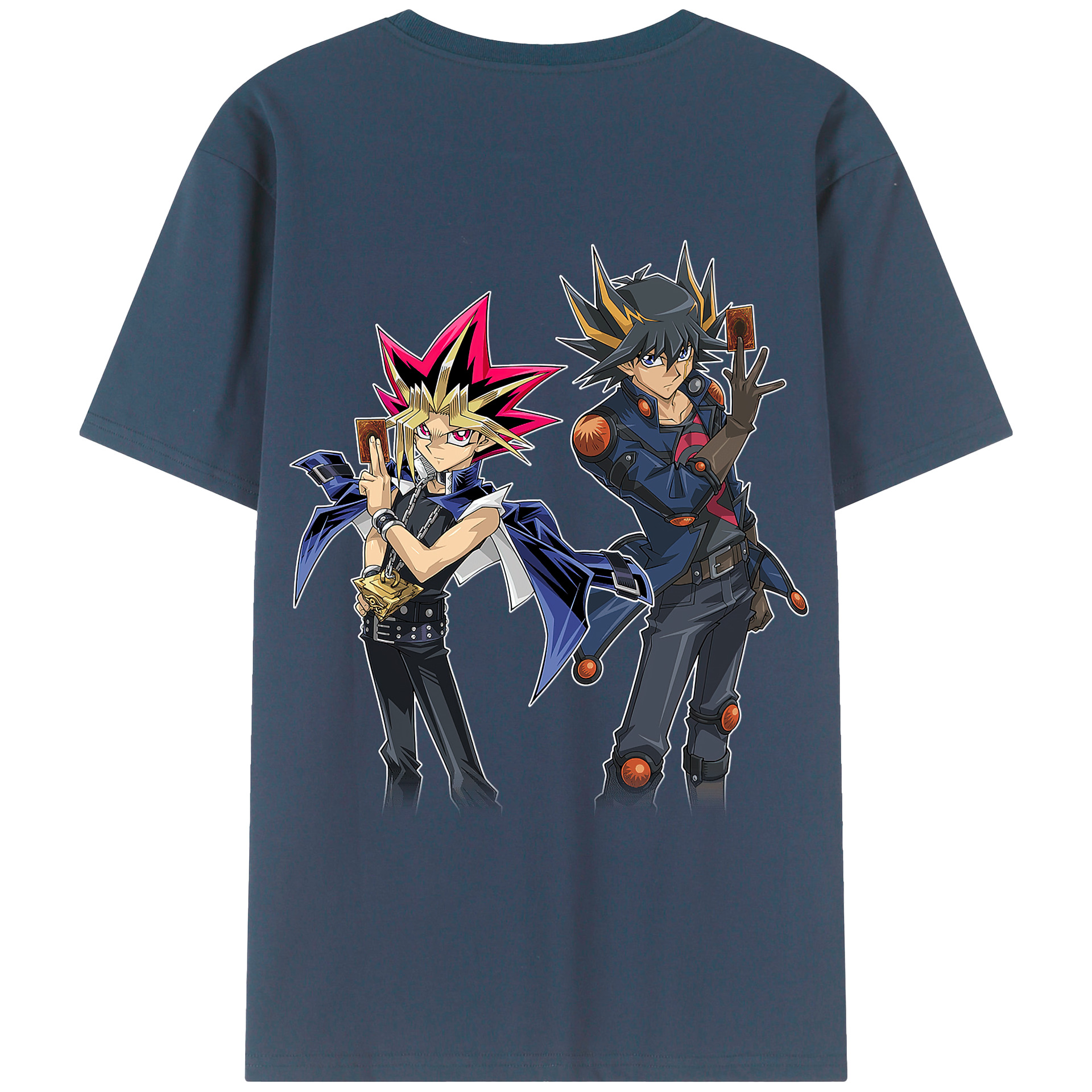 （画像用） 遊☆戯☆王 Yu-Gi-Oh! 綿100％ メンズ半袖Tシャツ（バックプリント） 通気性
