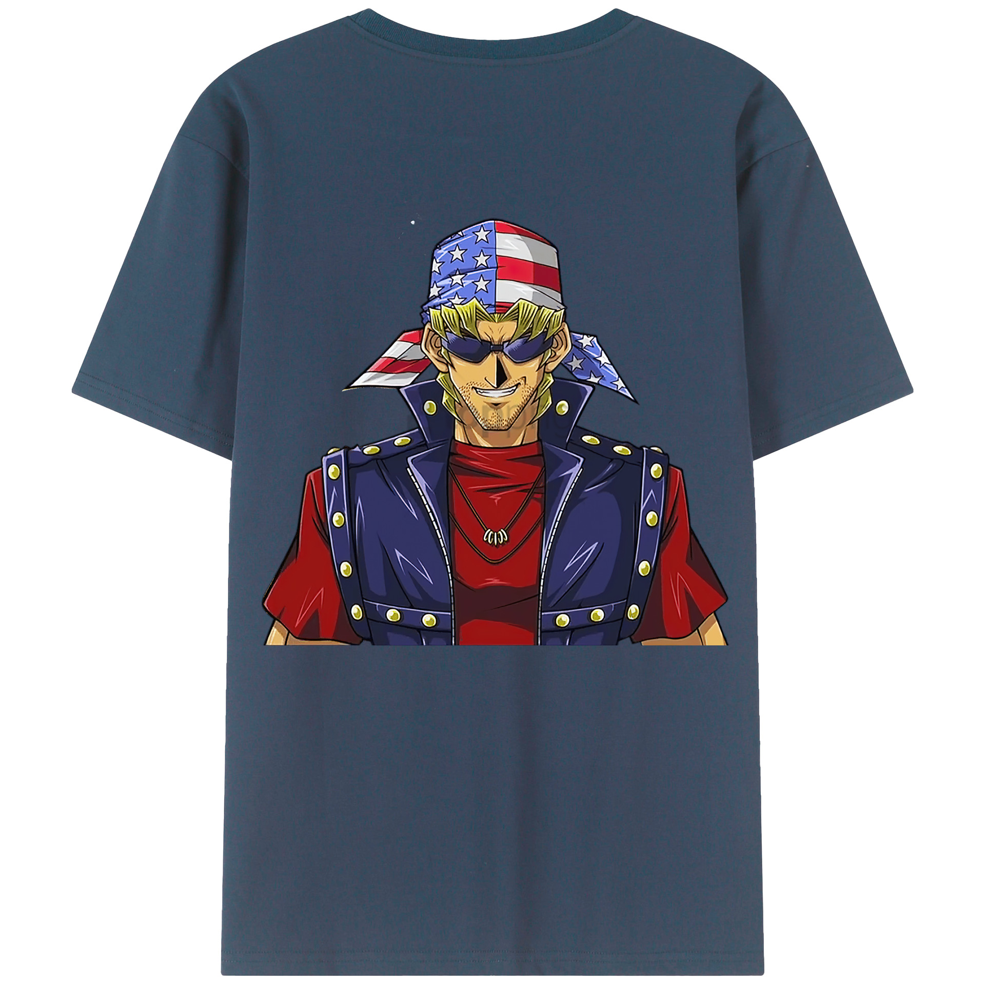 （画像用） 遊☆戯☆王 Yu-Gi-Oh! 綿100％ メンズ半袖Tシャツ（バックプリント） 通気性