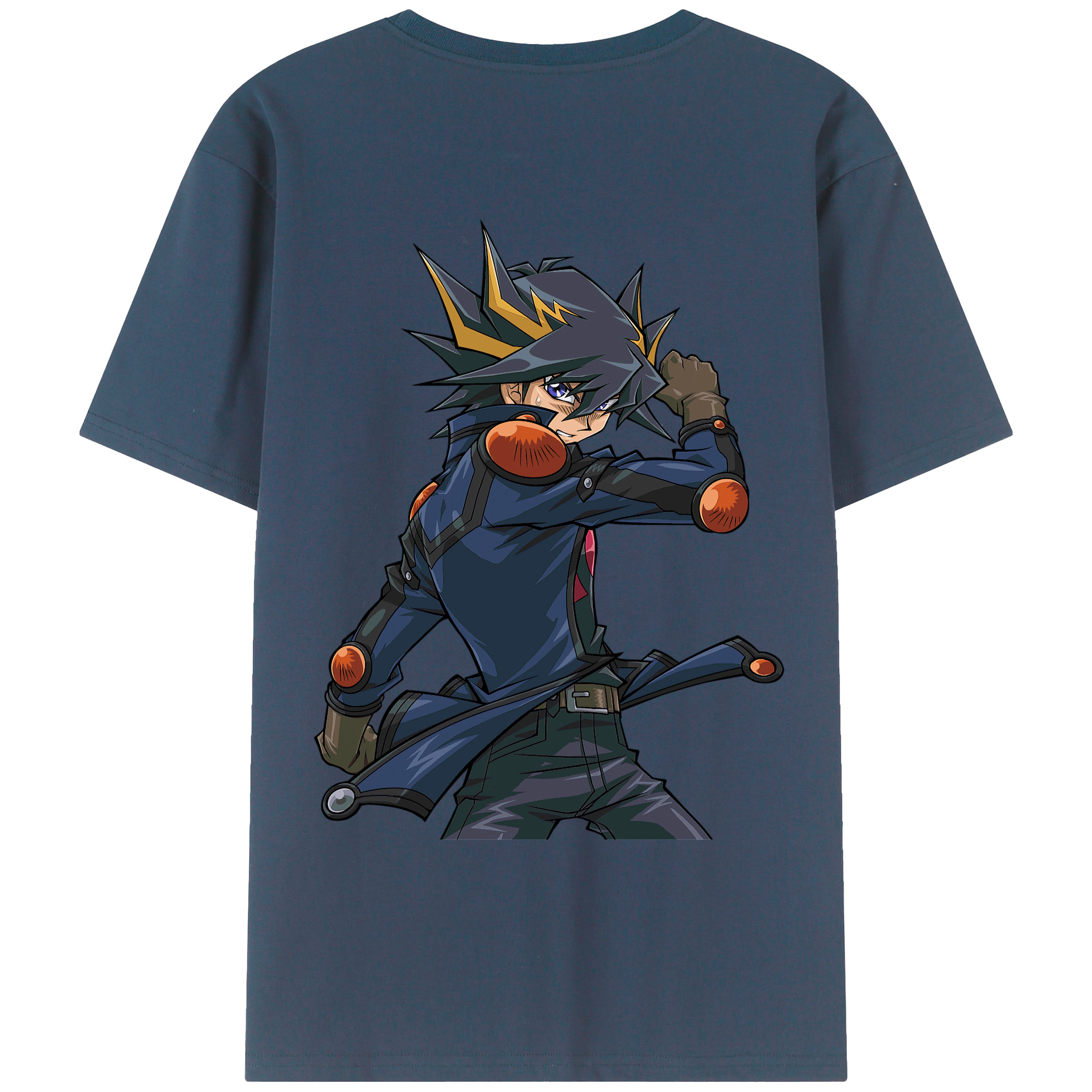 （画像用） 遊☆戯☆王 Yu-Gi-Oh! 綿100％ メンズ半袖Tシャツ（バックプリント） 通気性