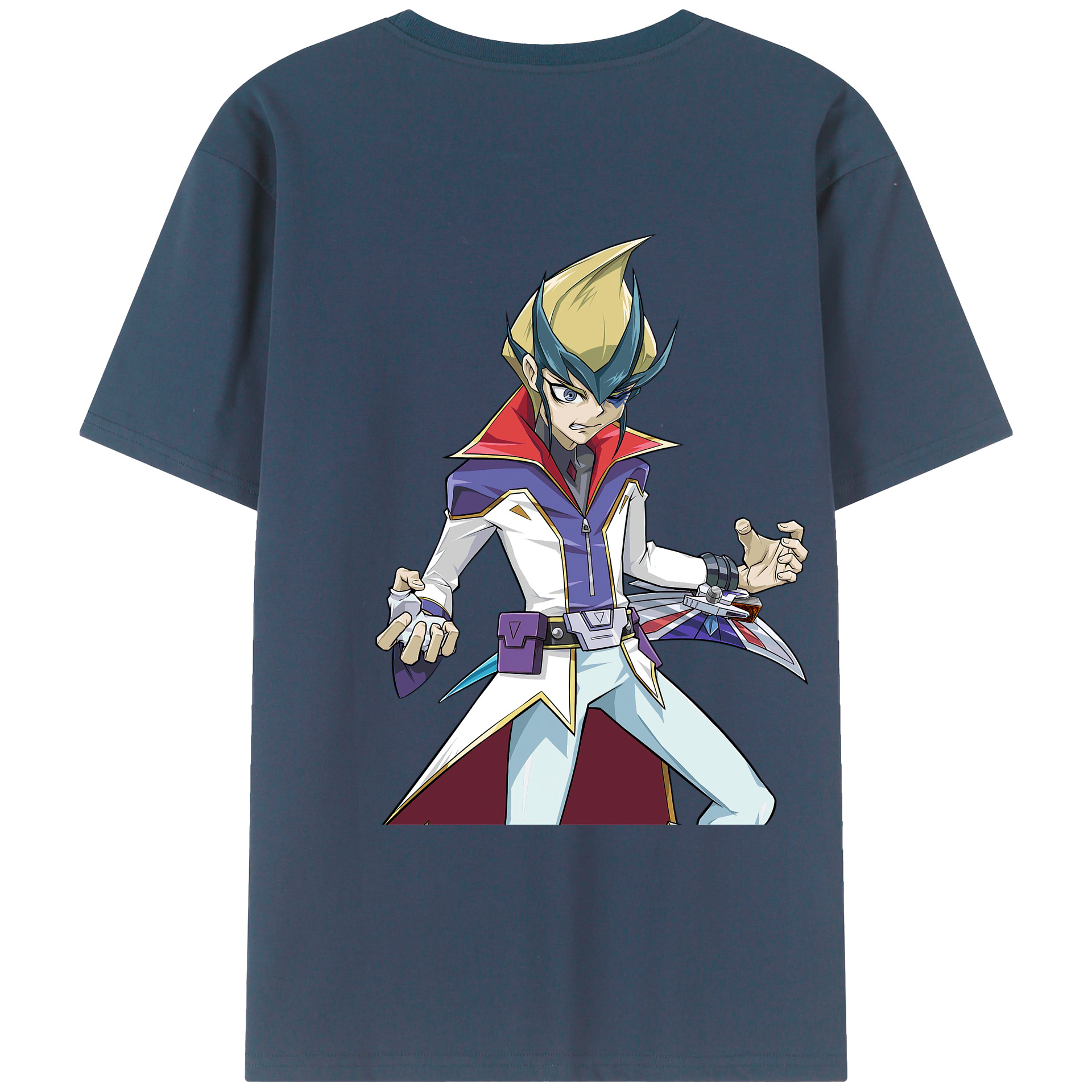 （画像用） 遊☆戯☆王 Yu-Gi-Oh! 綿100％ メンズ半袖Tシャツ（バックプリント） 通気性