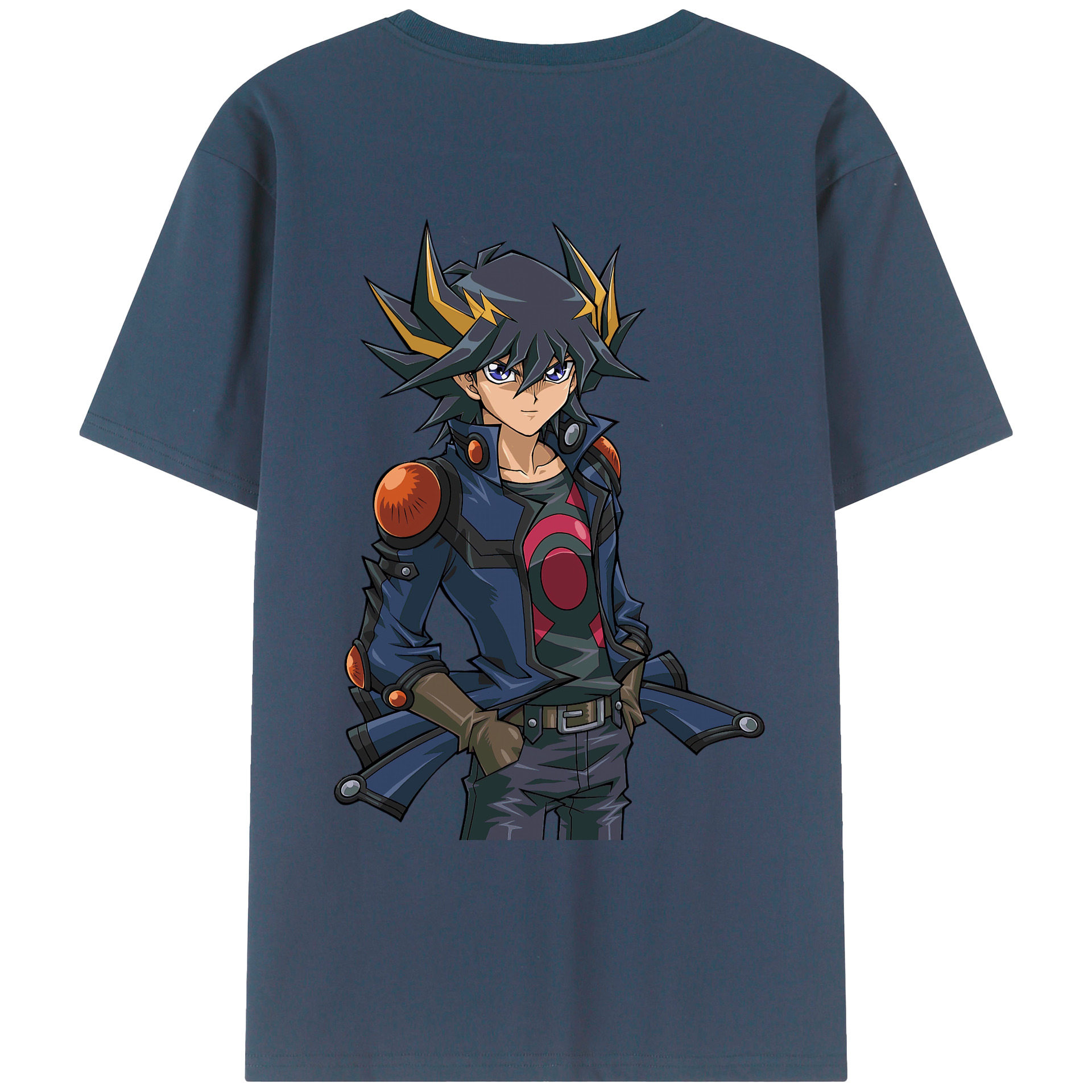 （画像用） 遊☆戯☆王 Yu-Gi-Oh! 綿100％ メンズ半袖Tシャツ（バックプリント） 通気性