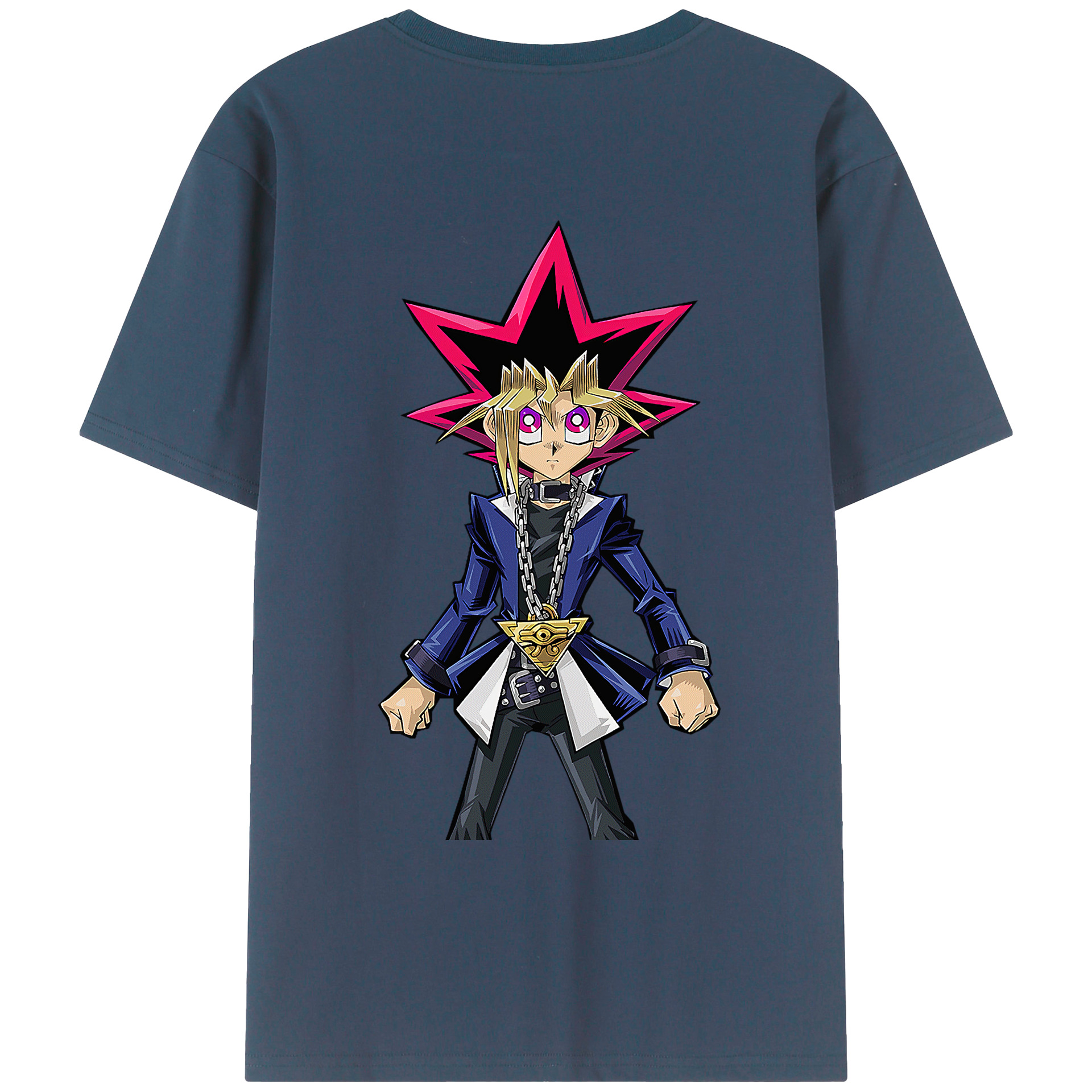 （画像用） 遊☆戯☆王 Yu-Gi-Oh! 綿100％ メンズ半袖Tシャツ（バックプリント） 通気性