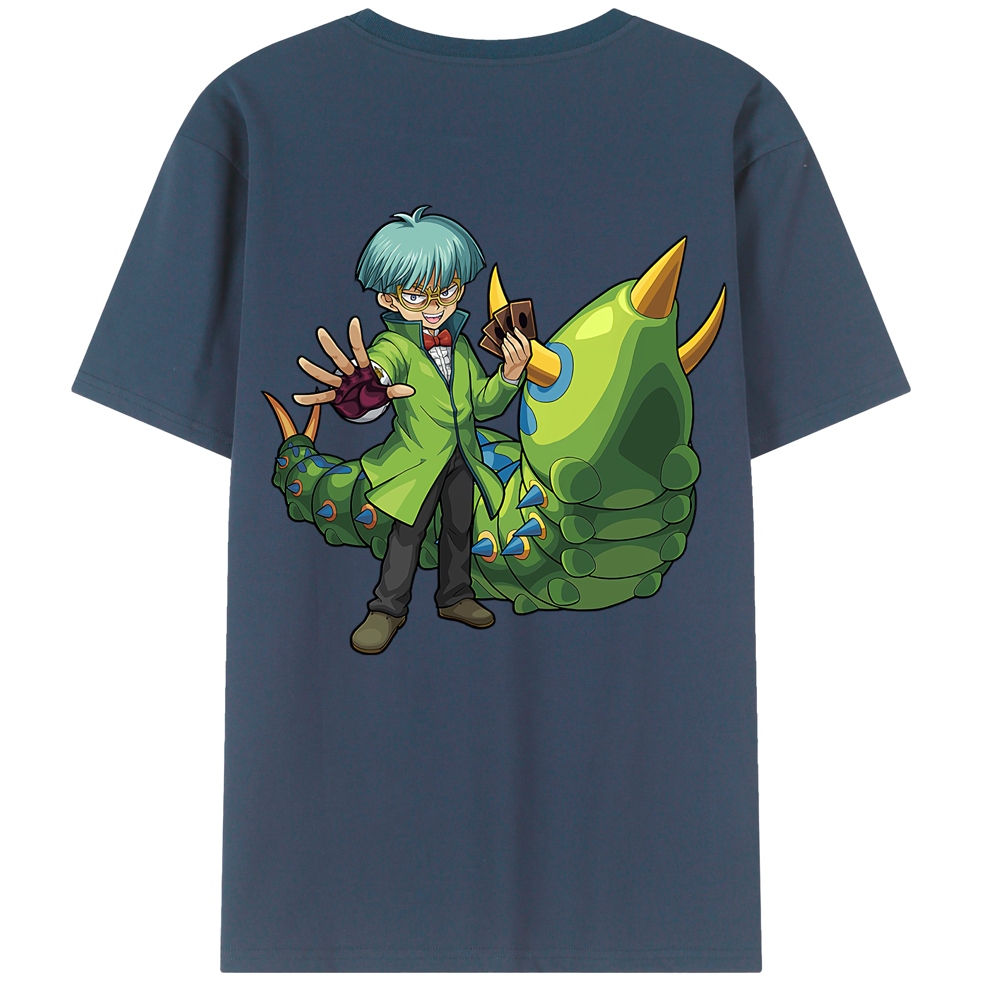 （画像用） 遊☆戯☆王 Yu-Gi-Oh! 綿100％ メンズ半袖Tシャツ（バックプリント） 通気性