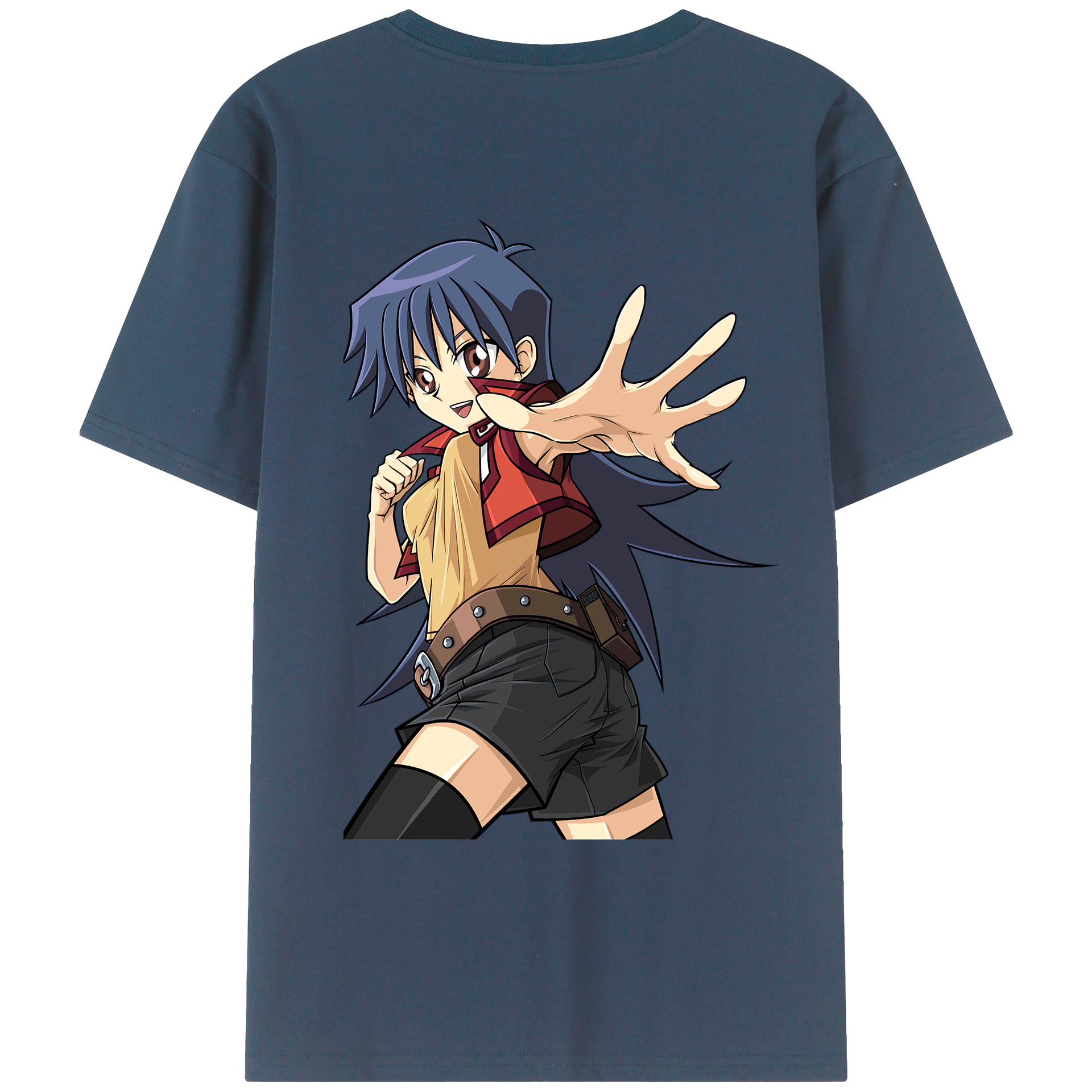 （画像用） 遊☆戯☆王 Yu-Gi-Oh! 綿100％ メンズ半袖Tシャツ（バックプリント） 通気性