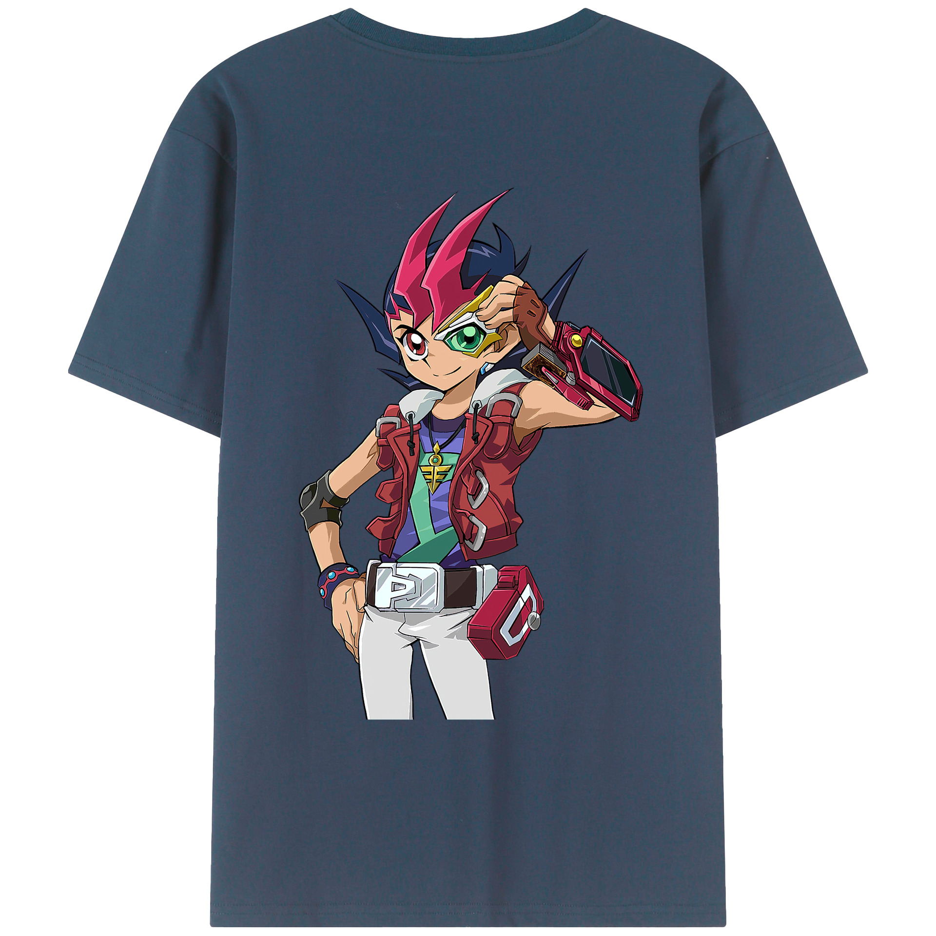 （画像用） 遊☆戯☆王 Yu-Gi-Oh! 綿100％ メンズ半袖Tシャツ（バックプリント） 通気性