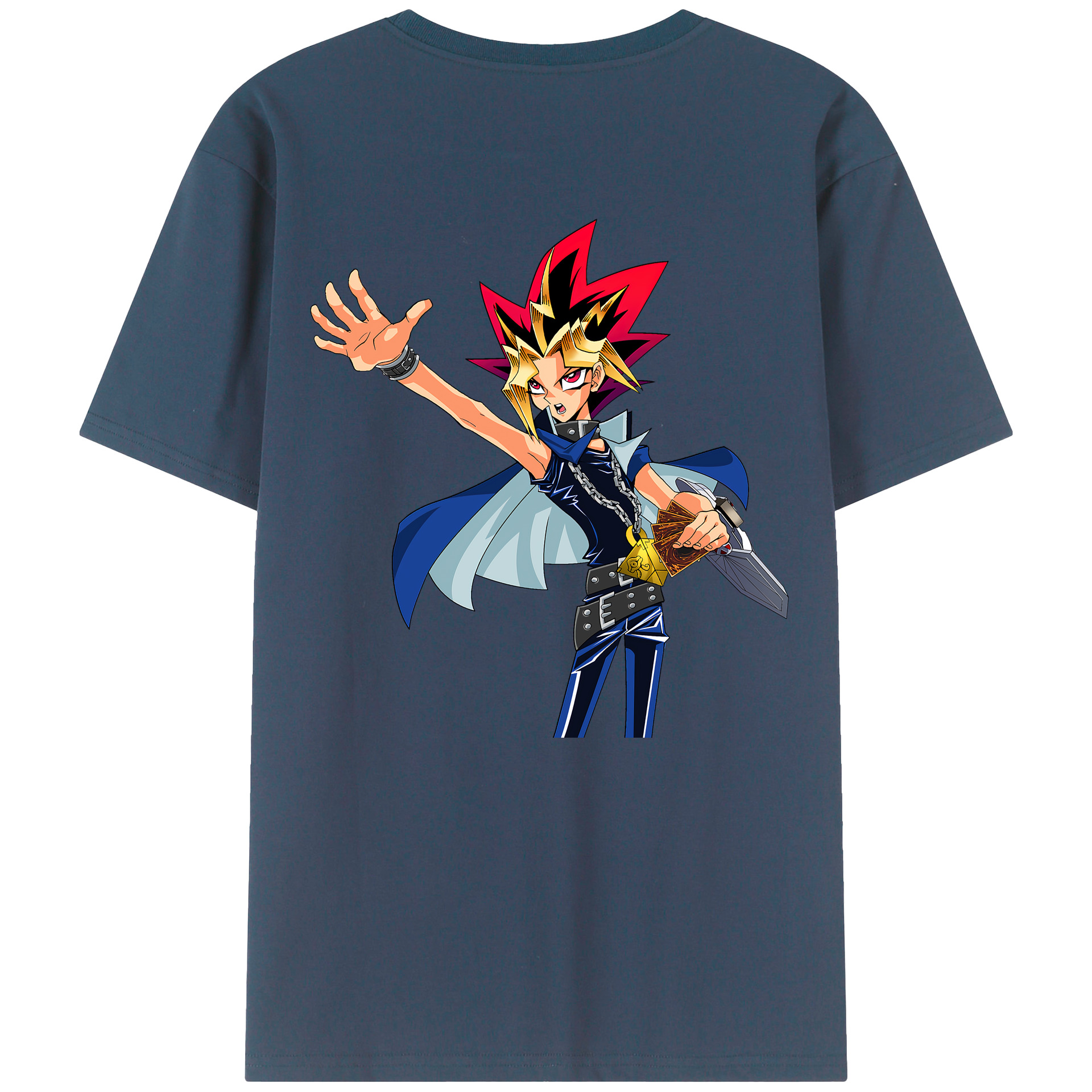 （画像用） 遊☆戯☆王 Yu-Gi-Oh! 綿100％ メンズ半袖Tシャツ（バックプリント） 通気性
