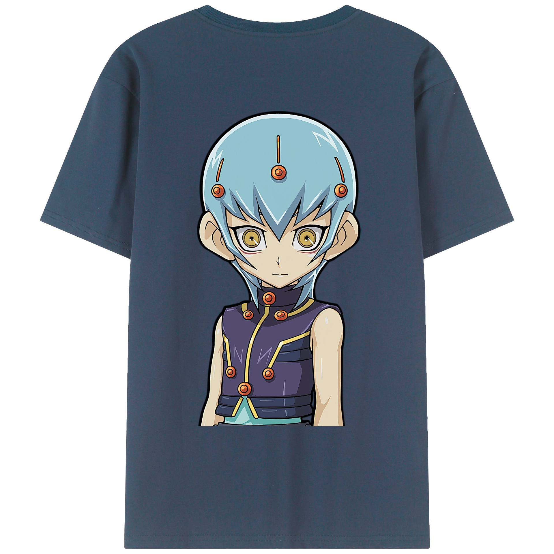 （画像用） 遊☆戯☆王 Yu-Gi-Oh! 綿100％ メンズ半袖Tシャツ（バックプリント） 通気性