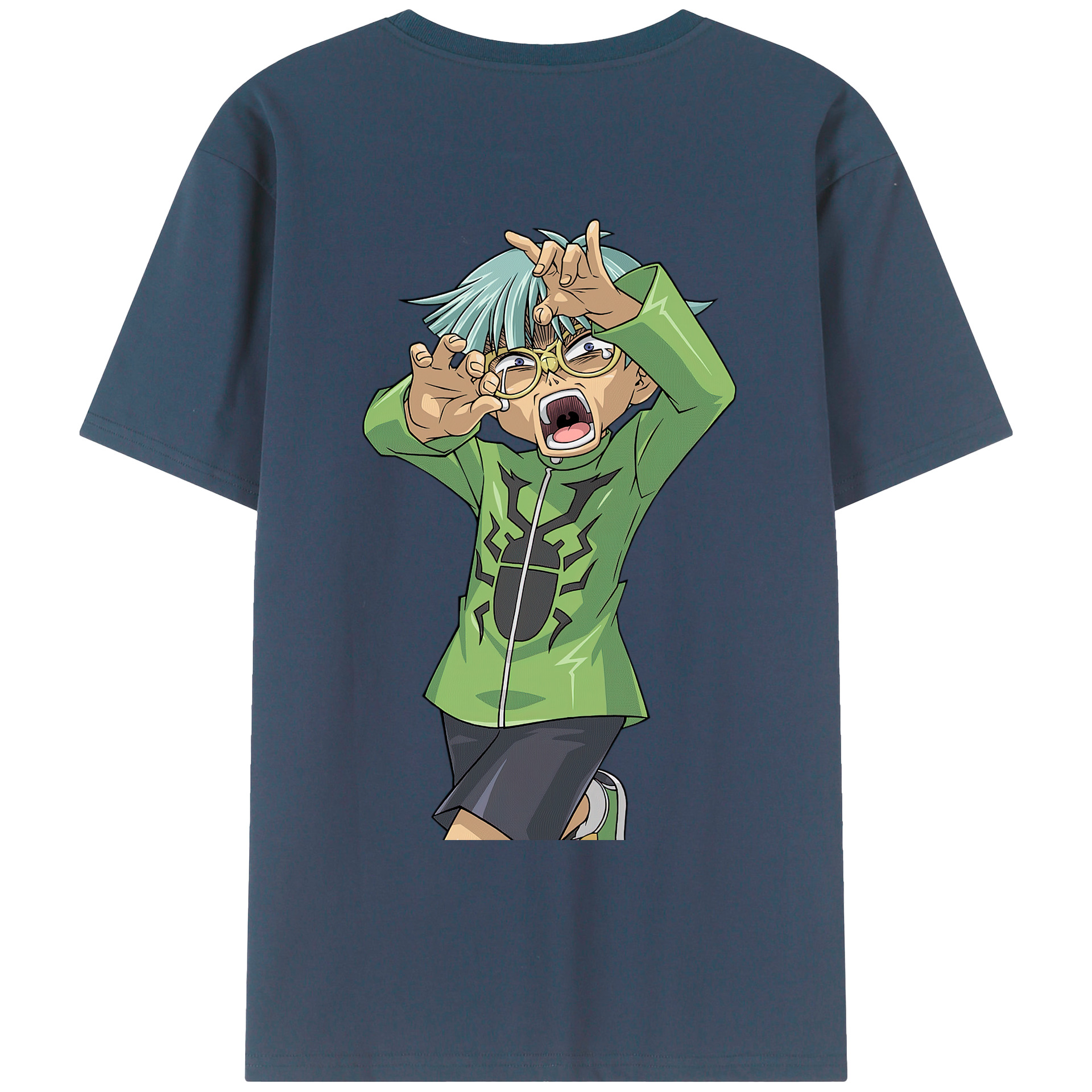 （画像用） 遊☆戯☆王 Yu-Gi-Oh! 綿100％ メンズ半袖Tシャツ（バックプリント） 通気性