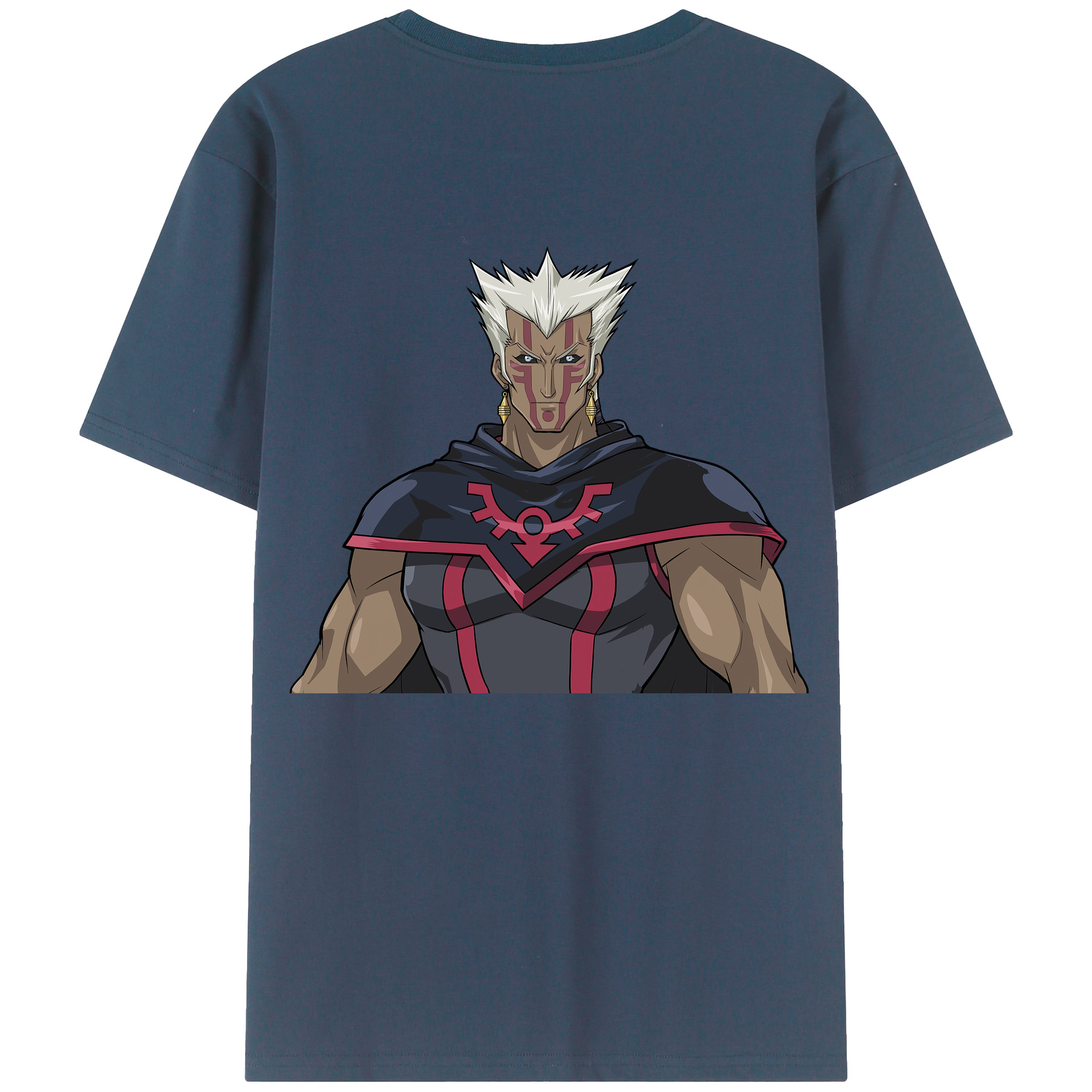 （画像用） 遊☆戯☆王 Yu-Gi-Oh! 綿100％ メンズ半袖Tシャツ（バックプリント） 通気性