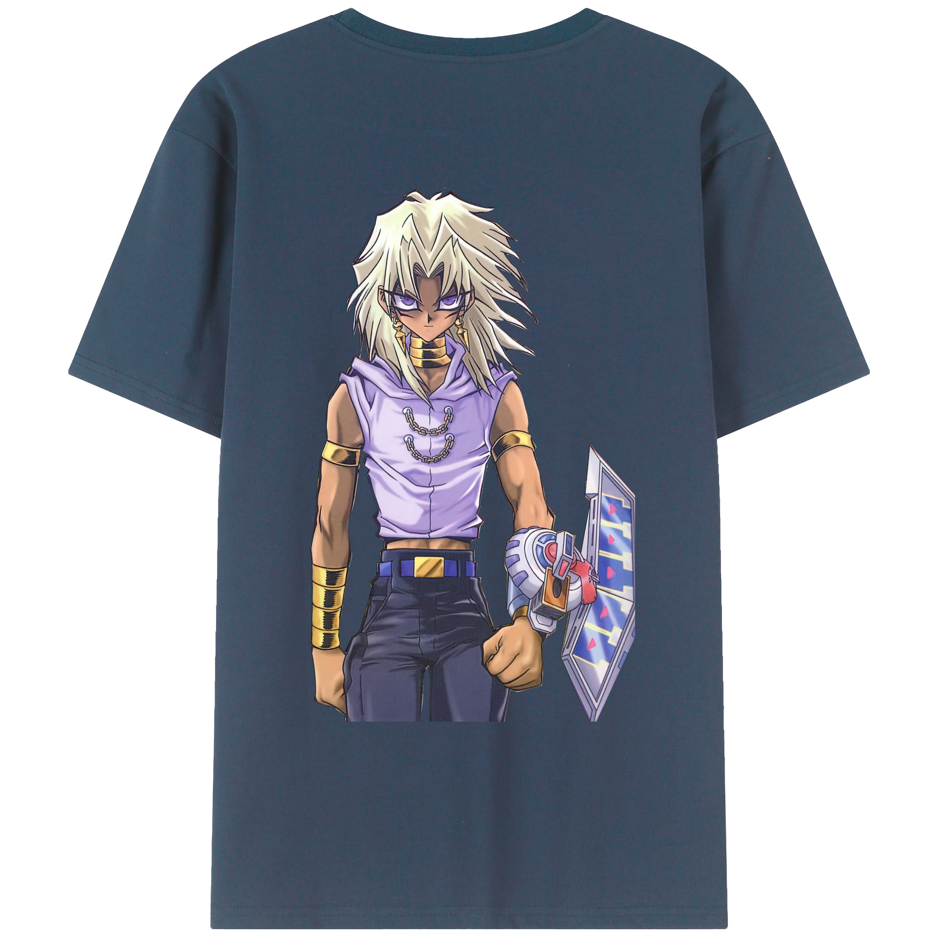 （画像用） 遊☆戯☆王 Yu-Gi-Oh! 綿100％ メンズ半袖Tシャツ（バックプリント） 通気性