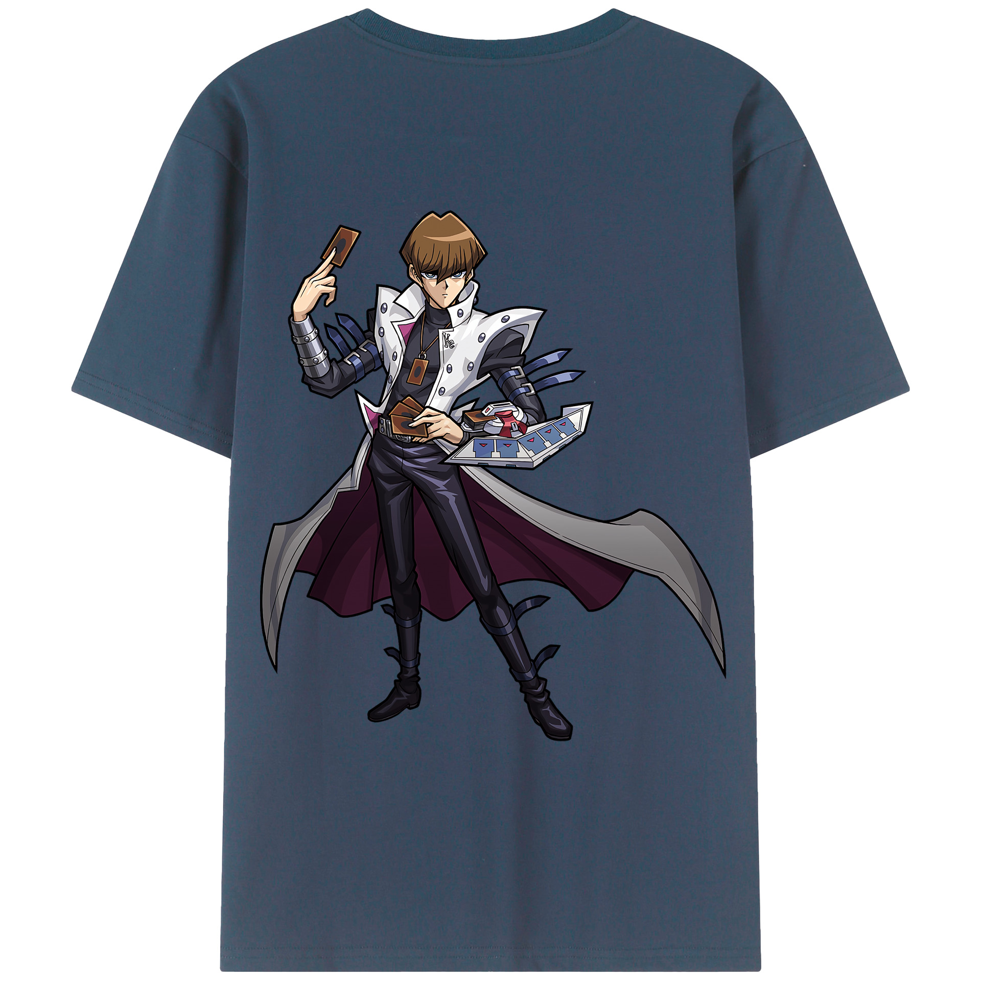 （画像用） 遊☆戯☆王 Yu-Gi-Oh! 綿100％ メンズ半袖Tシャツ（バックプリント） 通気性