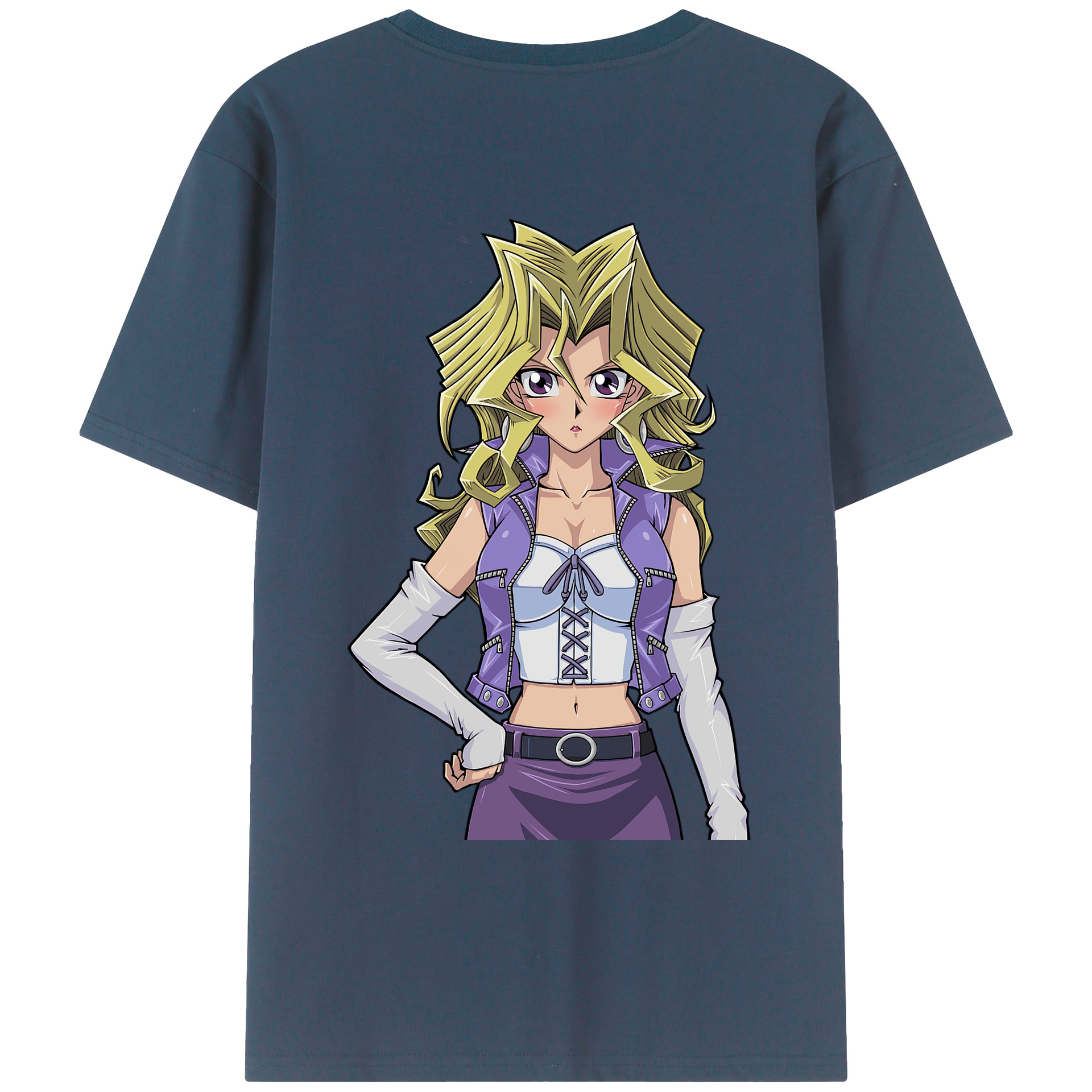 （画像用） 遊☆戯☆王 Yu-Gi-Oh! 綿100％ メンズ半袖Tシャツ（バックプリント） 通気性