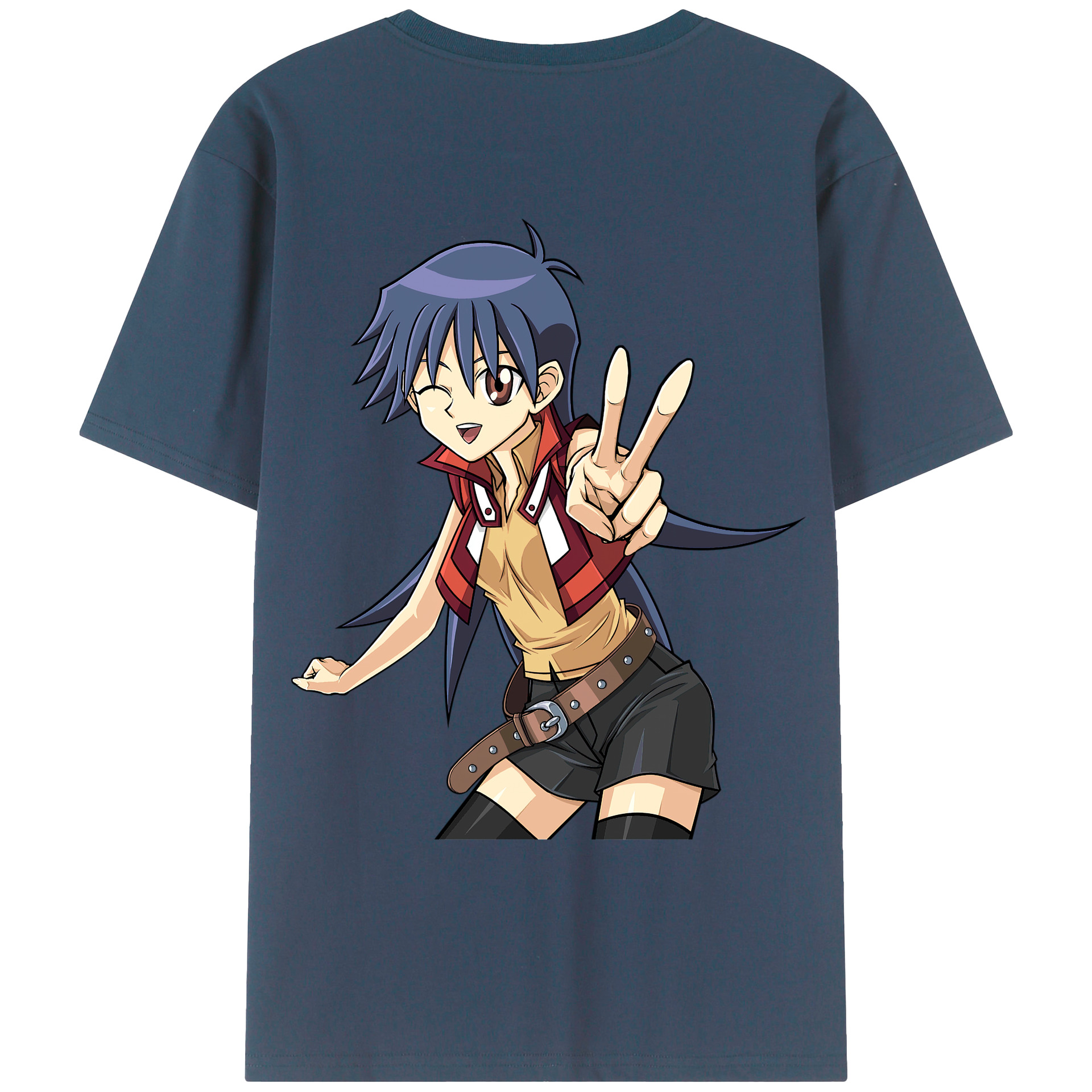 （画像用） 遊☆戯☆王 Yu-Gi-Oh! 綿100％ メンズ半袖Tシャツ（バックプリント） 通気性