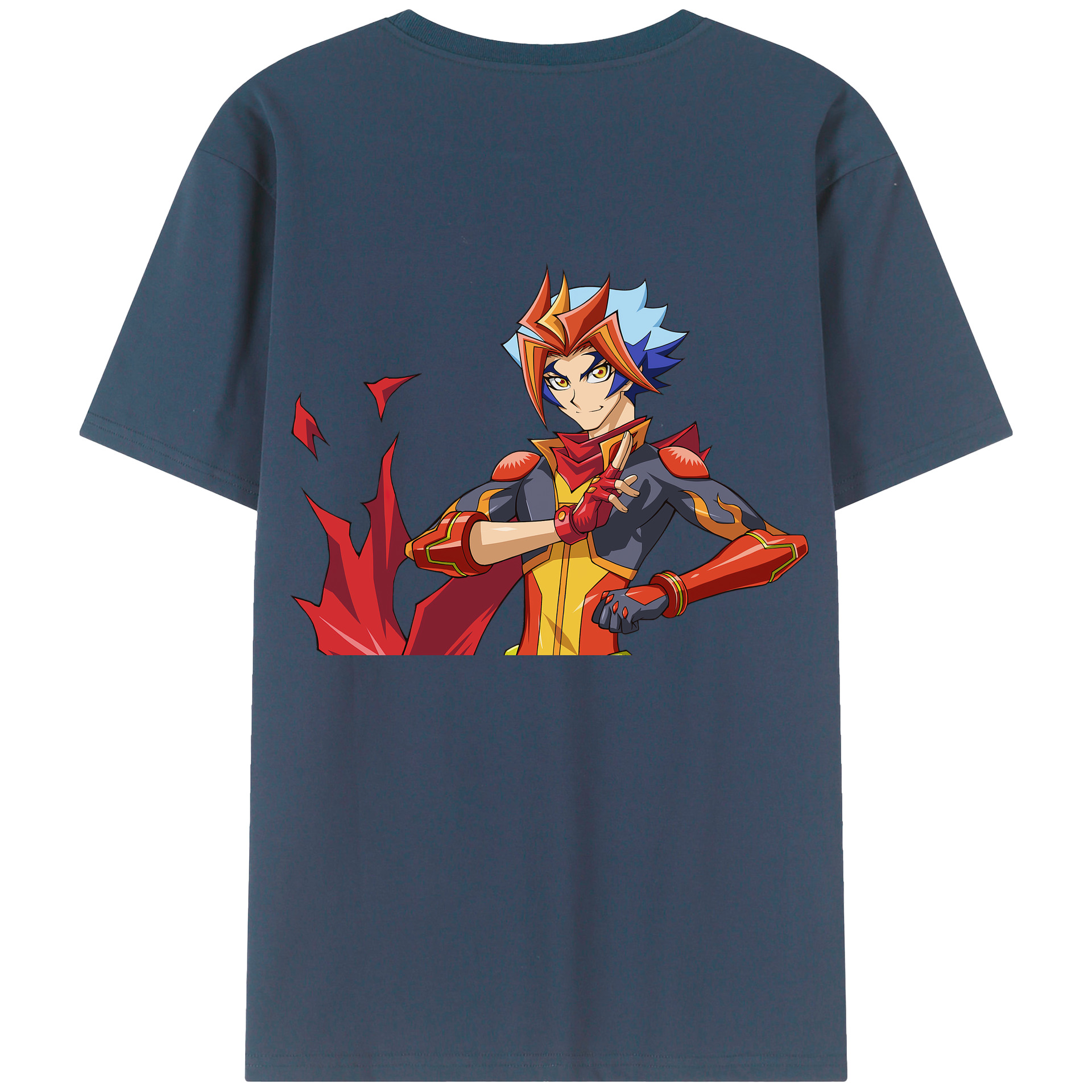 （画像用） 遊☆戯☆王 Yu-Gi-Oh! 綿100％ メンズ半袖Tシャツ（バックプリント） 通気性