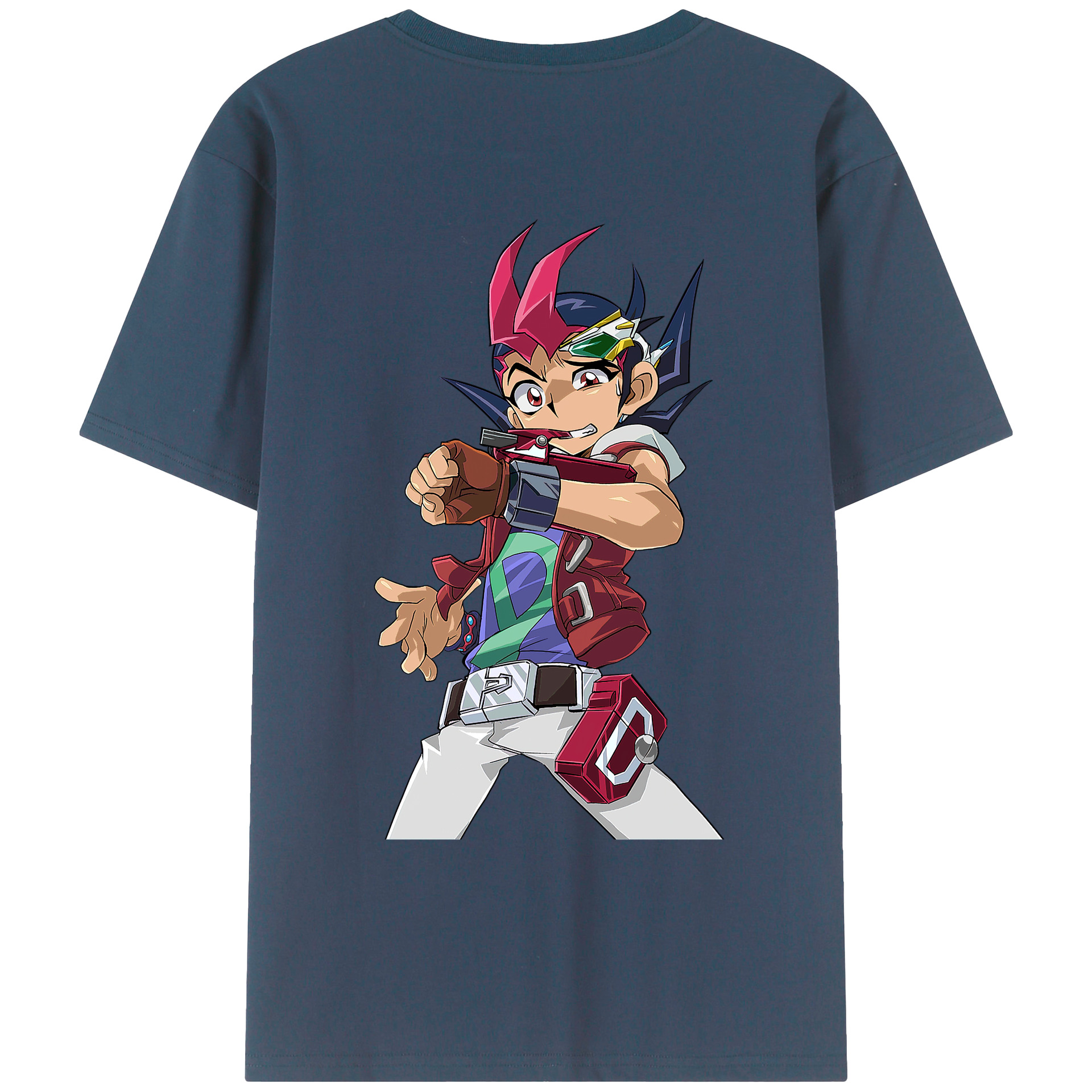 （画像用） 遊☆戯☆王 Yu-Gi-Oh! 綿100％ メンズ半袖Tシャツ（バックプリント） 通気性