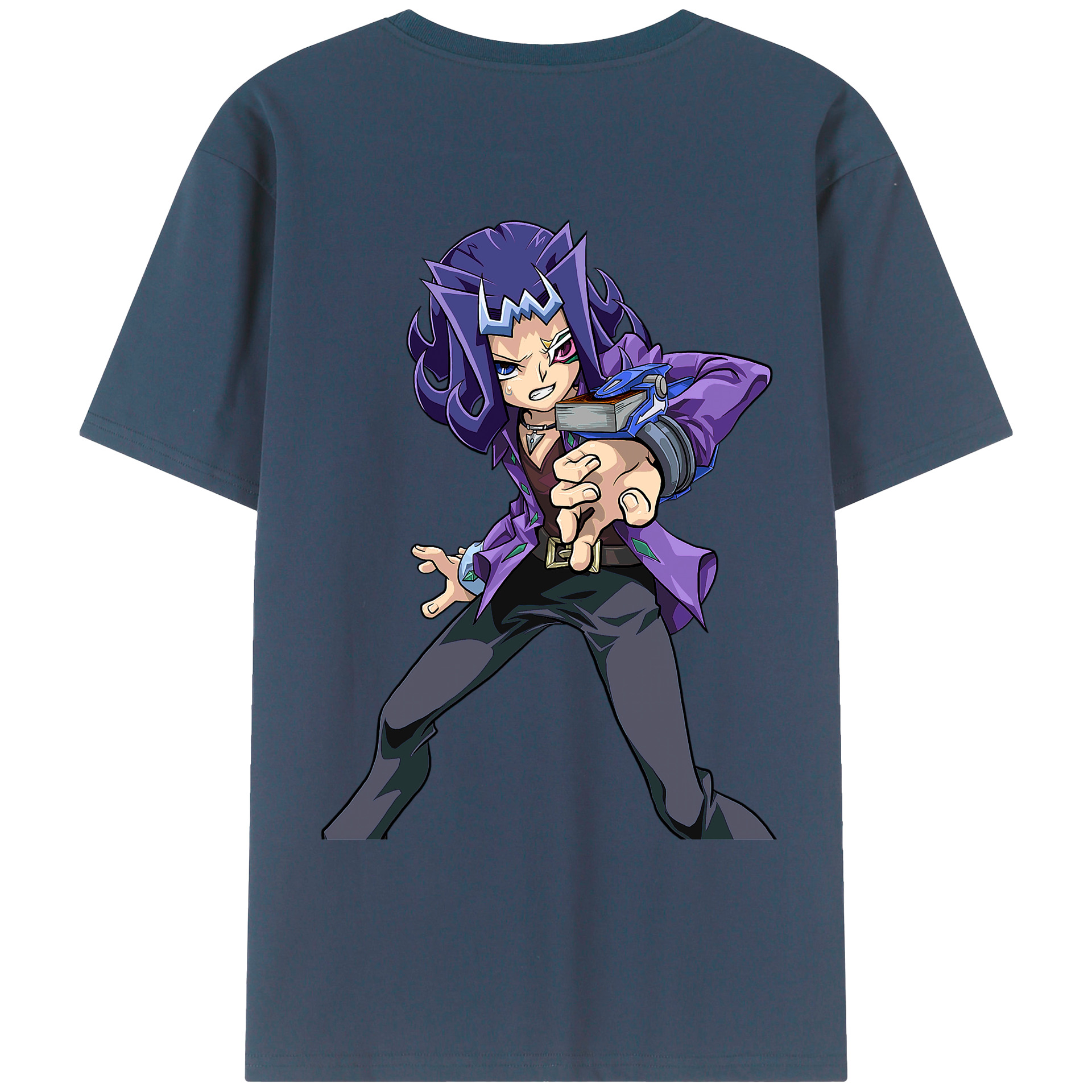 （画像用） 遊☆戯☆王 Yu-Gi-Oh! 綿100％ メンズ半袖Tシャツ（バックプリント） 通気性