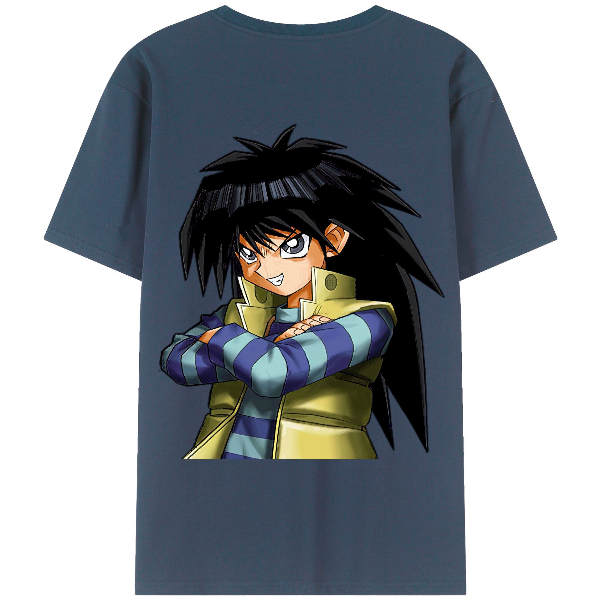 （画像用） 遊☆戯☆王 Yu-Gi-Oh! 綿100％ メンズ半袖Tシャツ（バックプリント） 通気性
