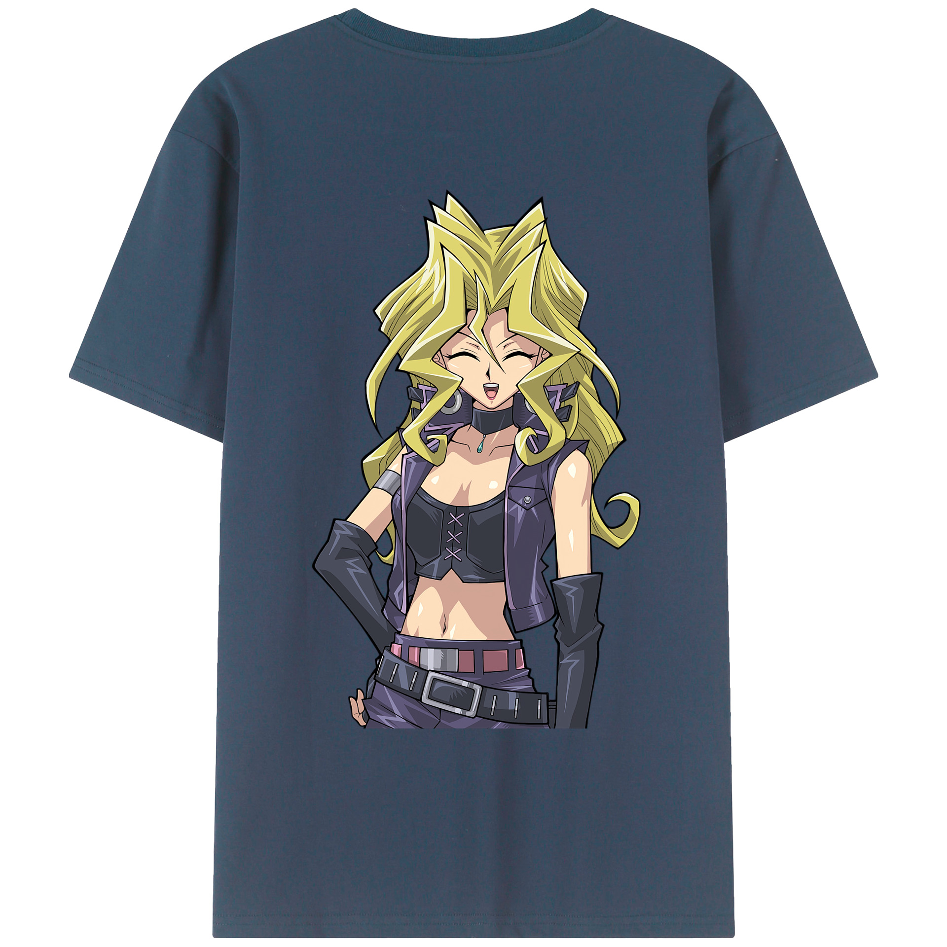 （画像用） 遊☆戯☆王 Yu-Gi-Oh! 綿100％ メンズ半袖Tシャツ（バックプリント） 通気性