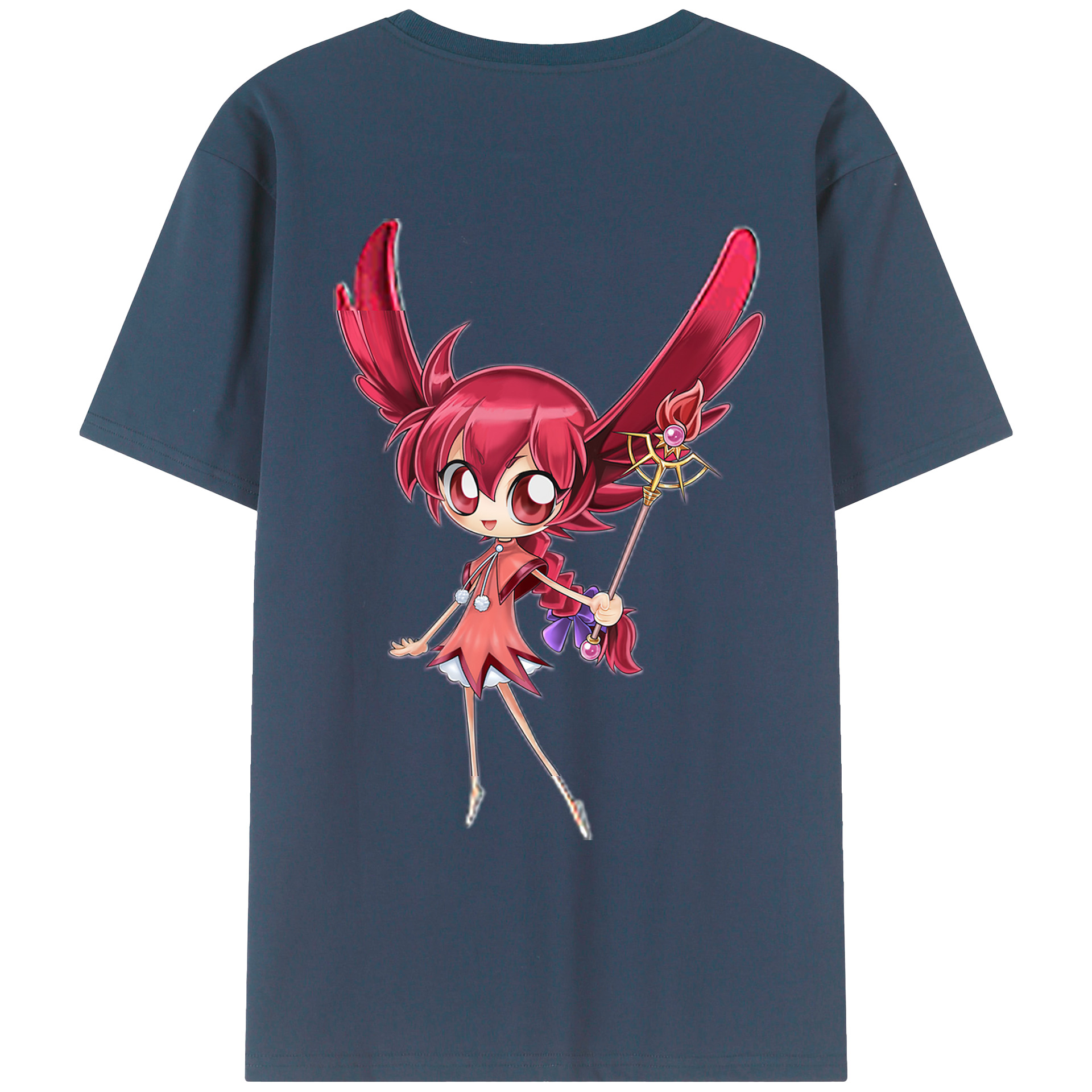 （画像用） 遊☆戯☆王 Yu-Gi-Oh! 綿100％ メンズ半袖Tシャツ（バックプリント） 通気性