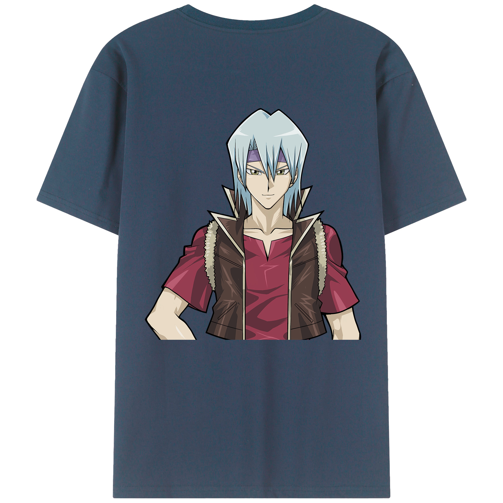 （画像用） 遊☆戯☆王 Yu-Gi-Oh! 綿100％ メンズ半袖Tシャツ（バックプリント） 通気性