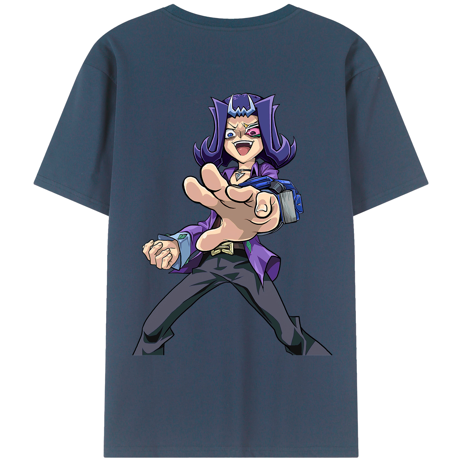 （画像用） 遊☆戯☆王 Yu-Gi-Oh! 綿100％ メンズ半袖Tシャツ（バックプリント） 通気性