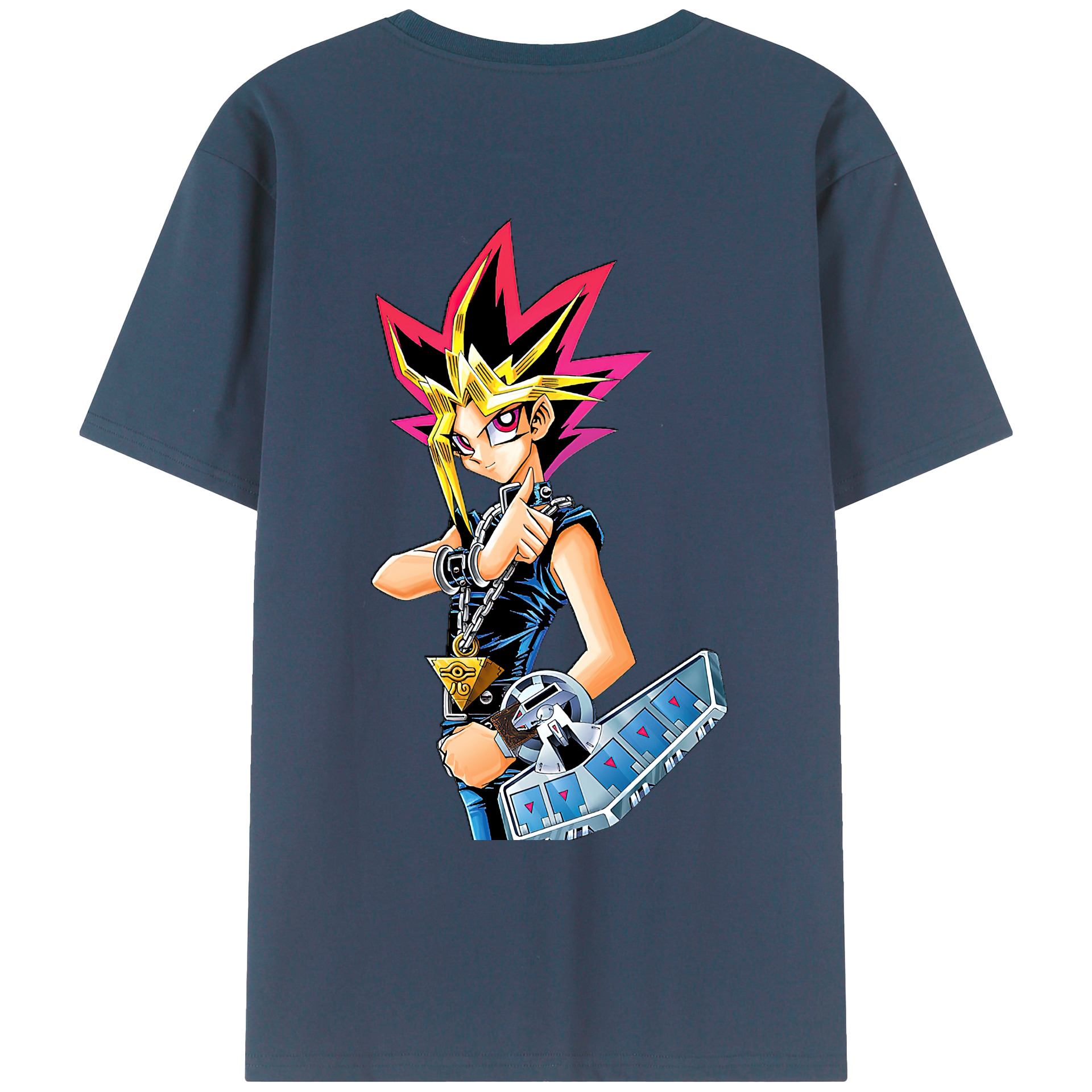 （画像用） 遊☆戯☆王 Yu-Gi-Oh! 綿100％ メンズ半袖Tシャツ（バックプリント） 通気性