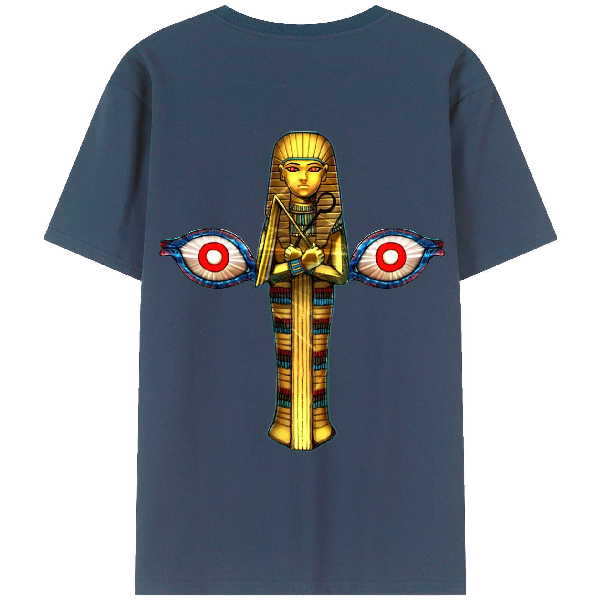 （画像用） 遊☆戯☆王 Yu-Gi-Oh! 綿100％ メンズ半袖Tシャツ（バックプリント） 通気性