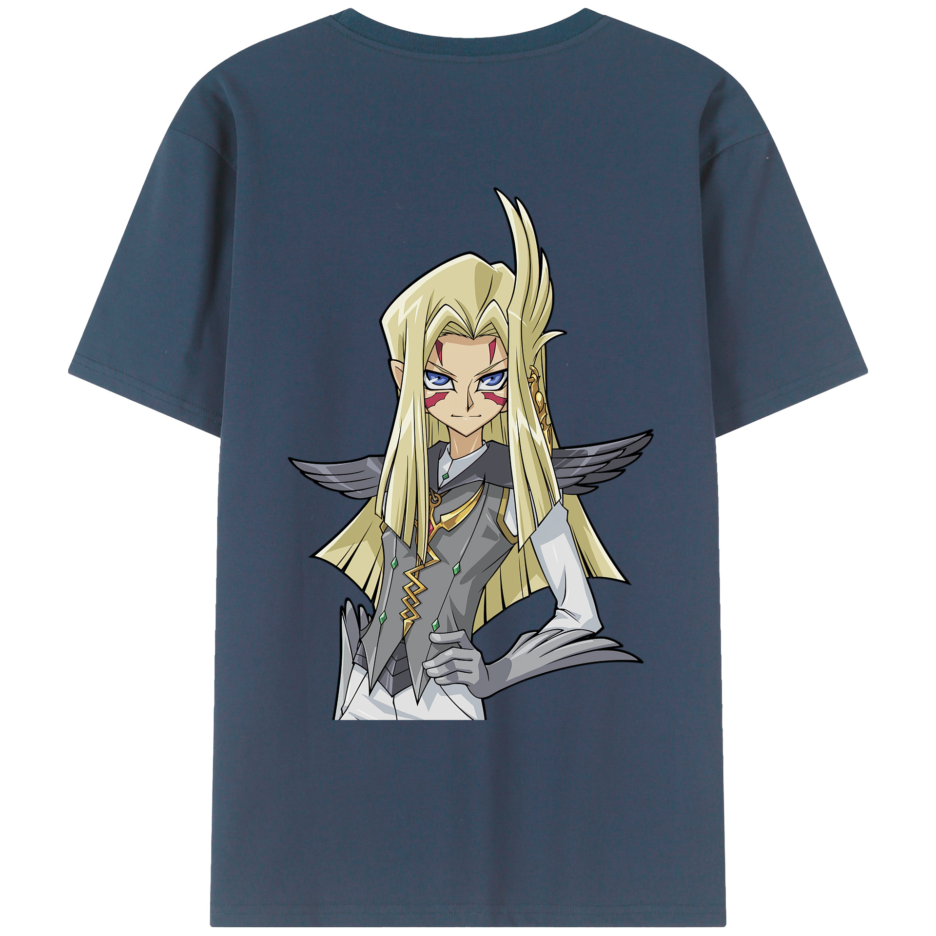 （画像用） 遊☆戯☆王 Yu-Gi-Oh! 綿100％ メンズ半袖Tシャツ（バックプリント） 通気性