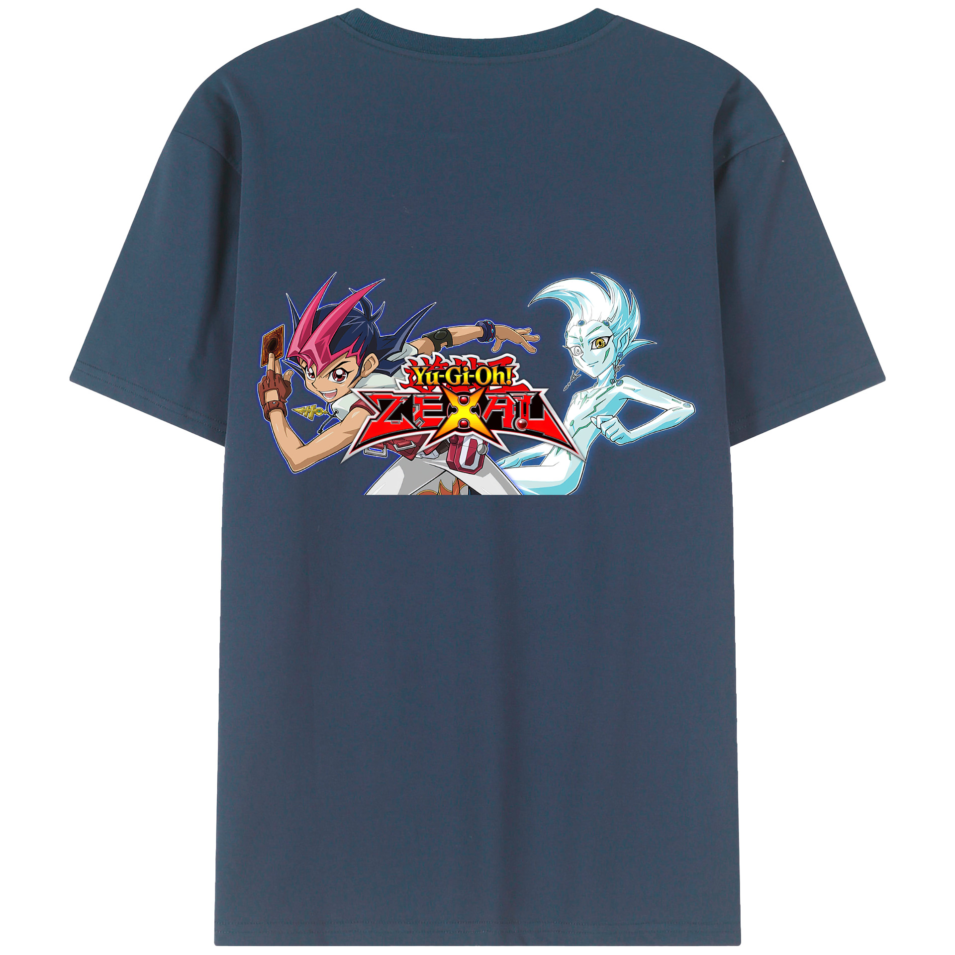（画像用） 遊☆戯☆王 Yu-Gi-Oh! 綿100％ メンズ半袖Tシャツ（バックプリント） 通気性