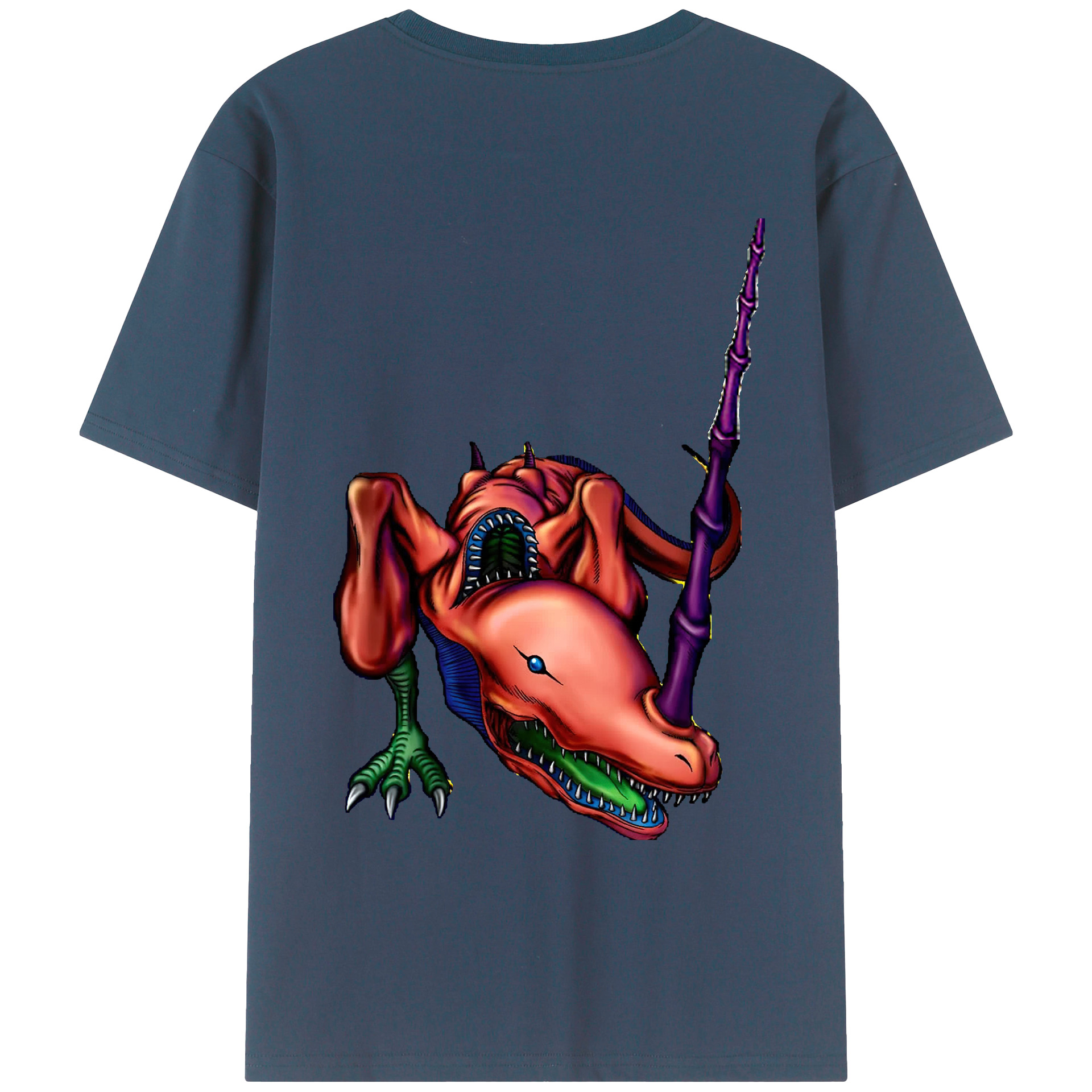 （画像用） 遊☆戯☆王 Yu-Gi-Oh! 綿100％ メンズ半袖Tシャツ（バックプリント） 通気性