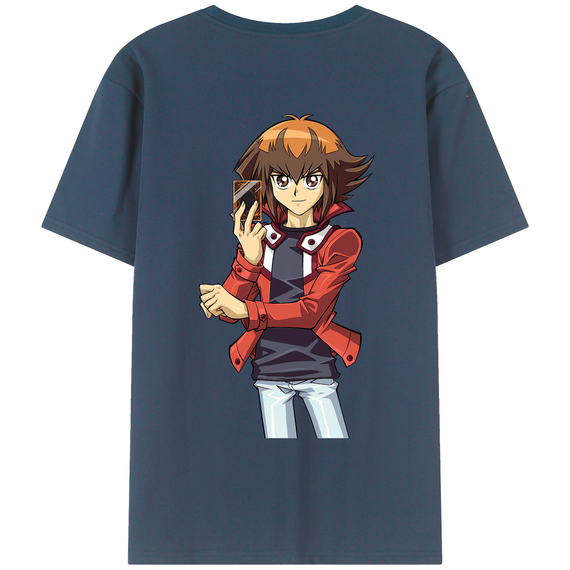 （画像用） 遊☆戯☆王 Yu-Gi-Oh! 綿100％ メンズ半袖Tシャツ（バックプリント） 通気性