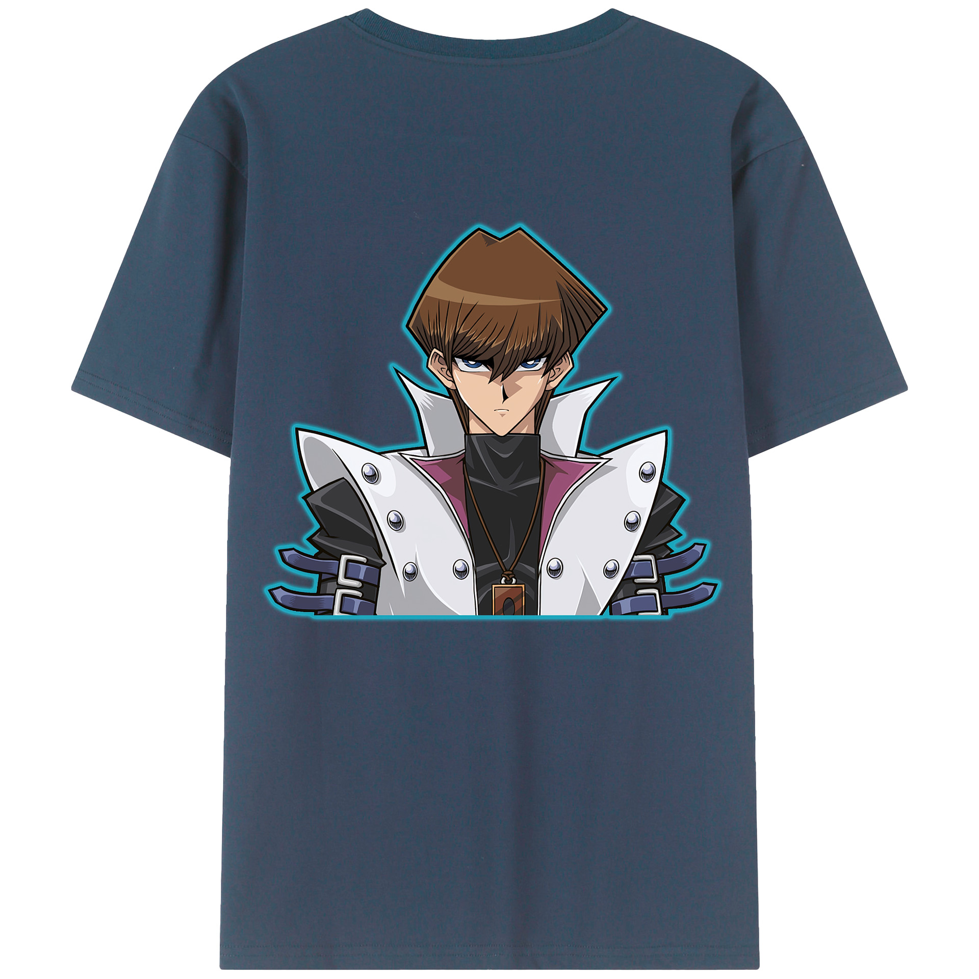 （画像用） 遊☆戯☆王 Yu-Gi-Oh! 綿100％ メンズ半袖Tシャツ（バックプリント） 通気性