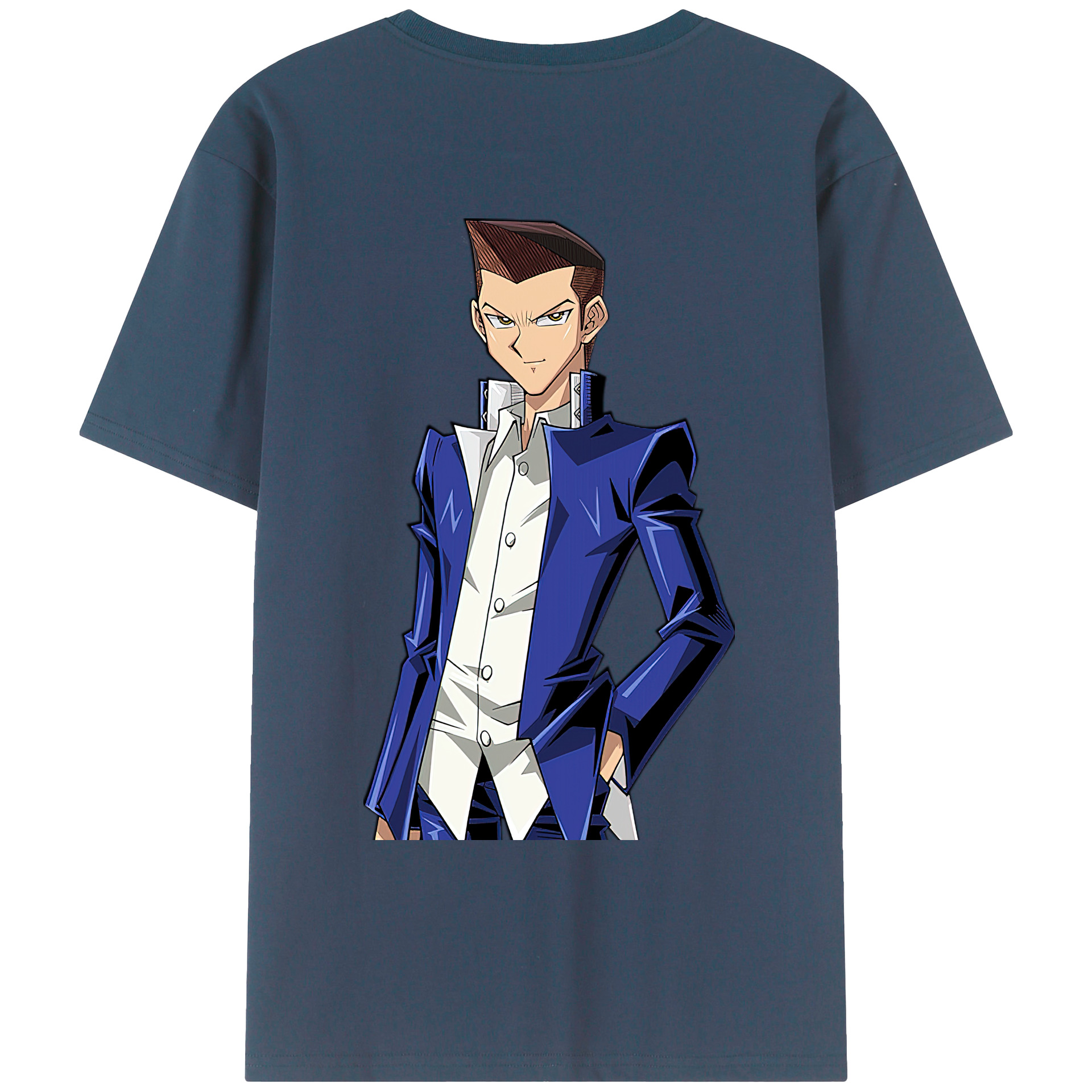 （画像用） 遊☆戯☆王 Yu-Gi-Oh! 綿100％ メンズ半袖Tシャツ（バックプリント） 通気性