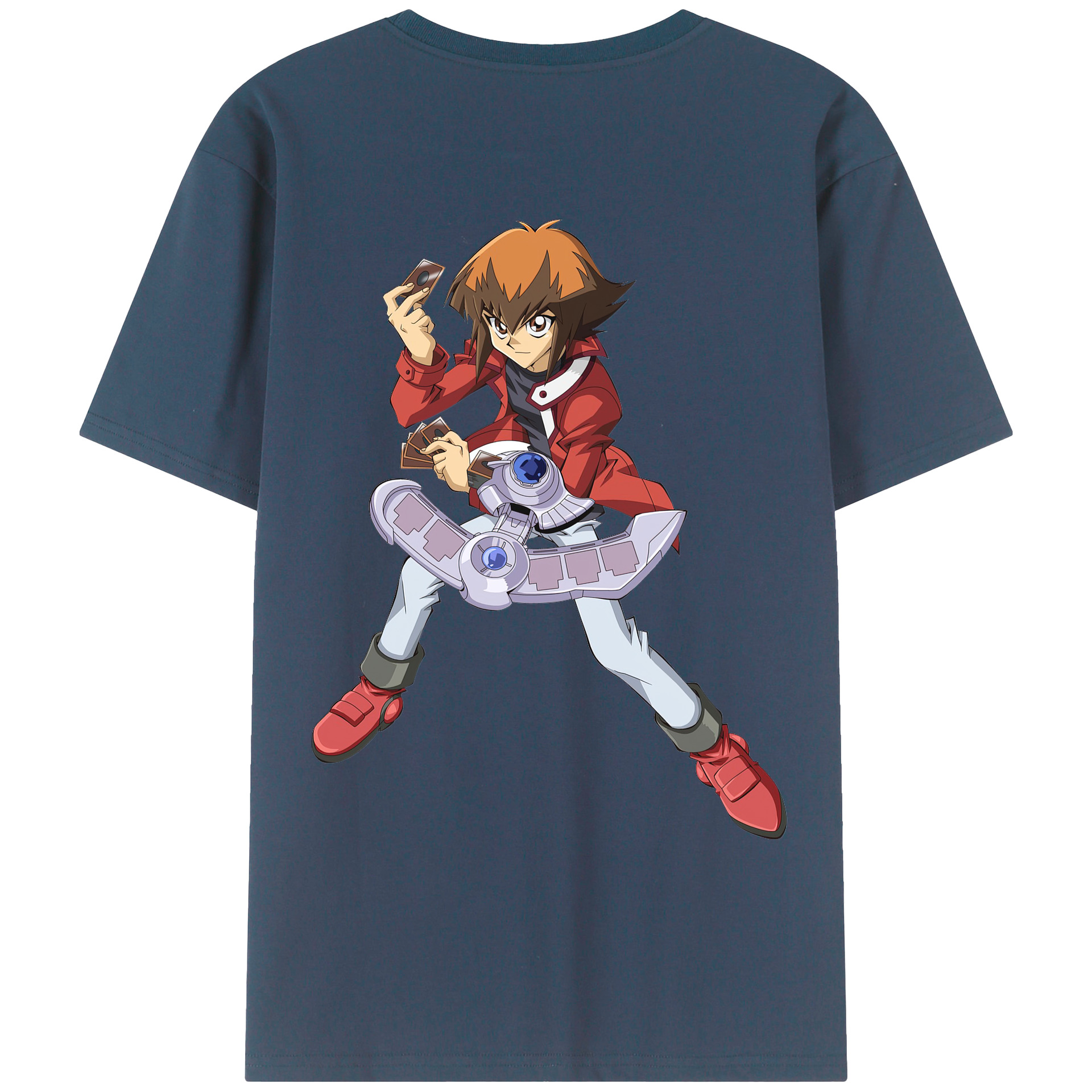 （画像用） 遊☆戯☆王 Yu-Gi-Oh! 綿100％ メンズ半袖Tシャツ（バックプリント） 通気性
