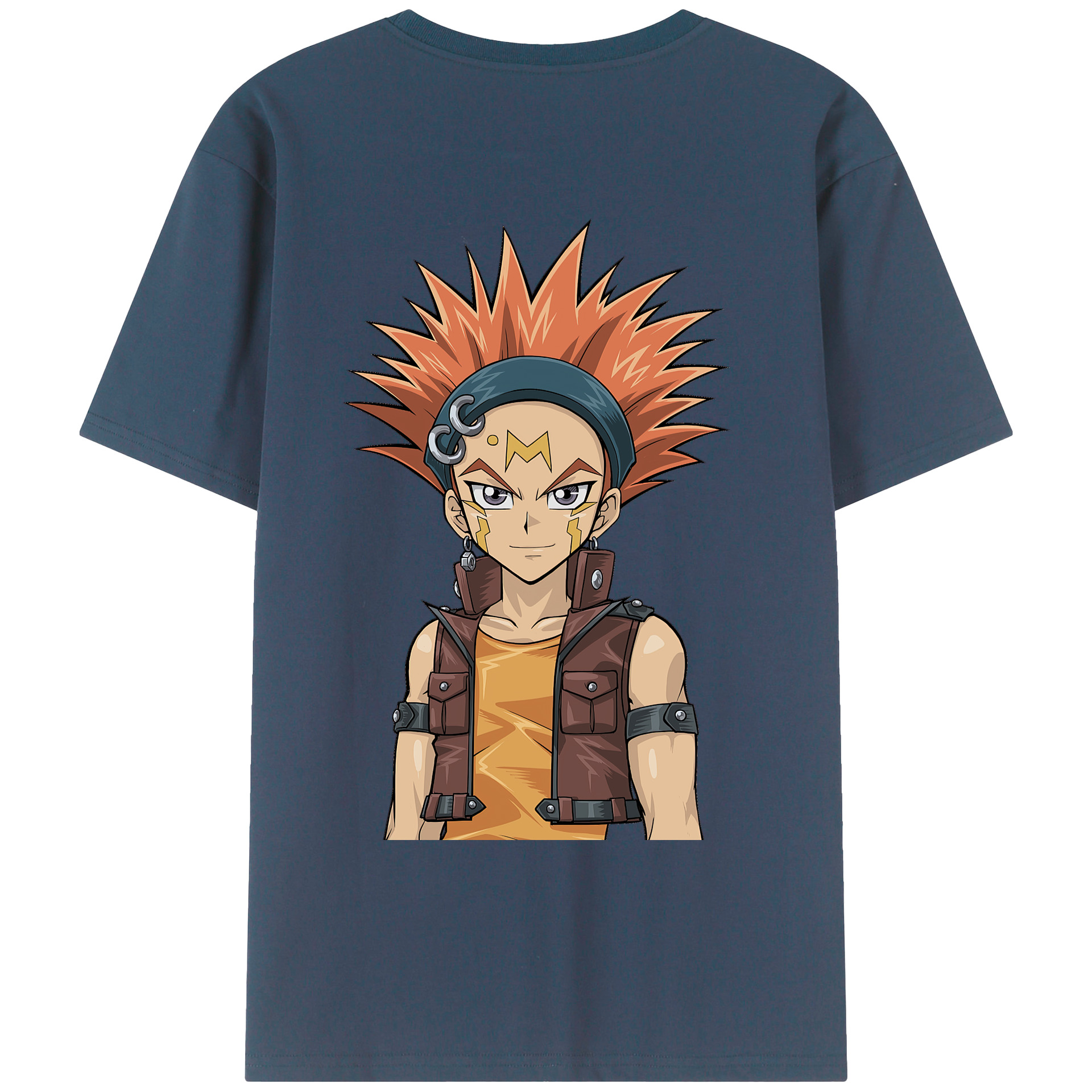 （画像用） 遊☆戯☆王 Yu-Gi-Oh! 綿100％ メンズ半袖Tシャツ（バックプリント） 通気性