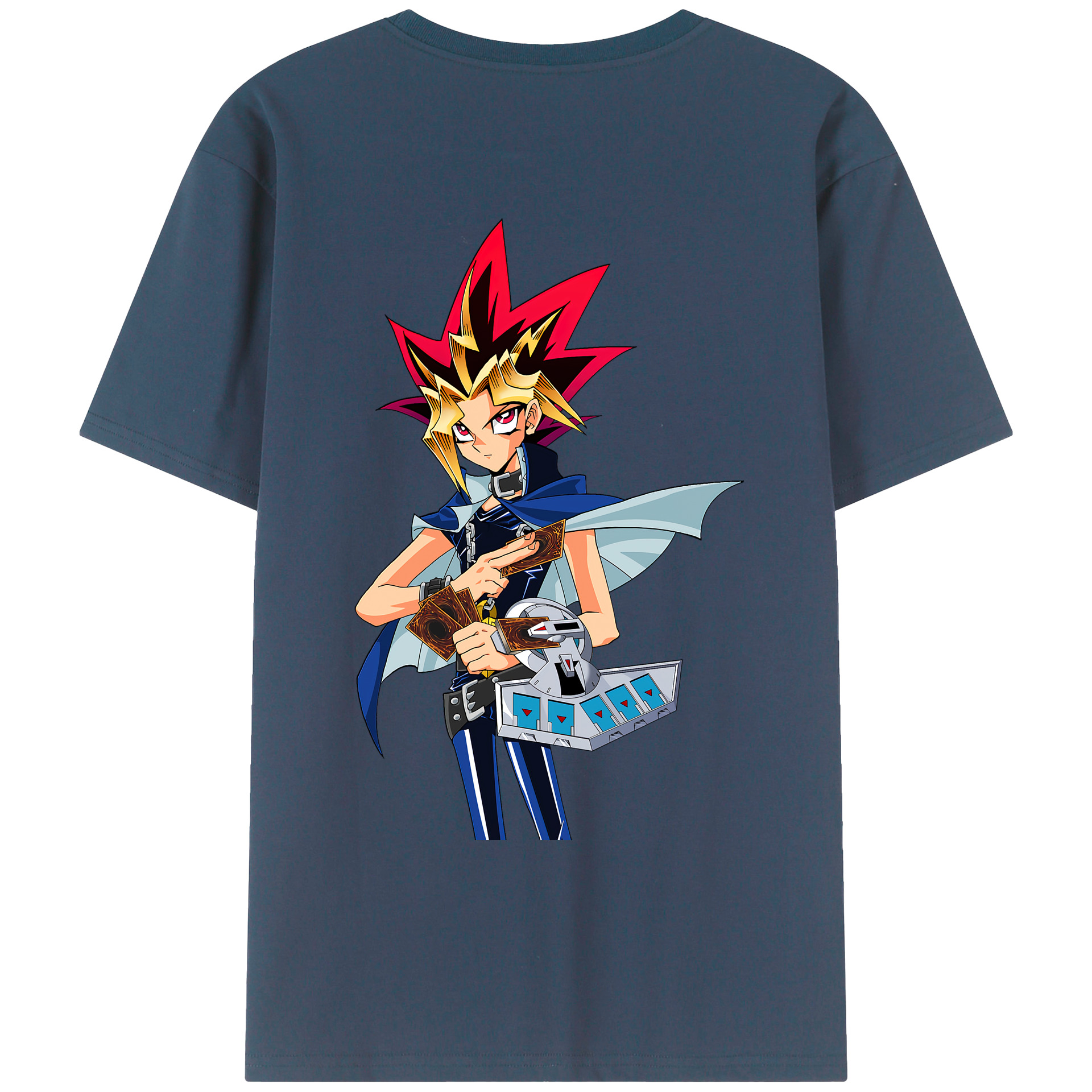 （画像用） 遊☆戯☆王 Yu-Gi-Oh! 綿100％ メンズ半袖Tシャツ（バックプリント） 通気性