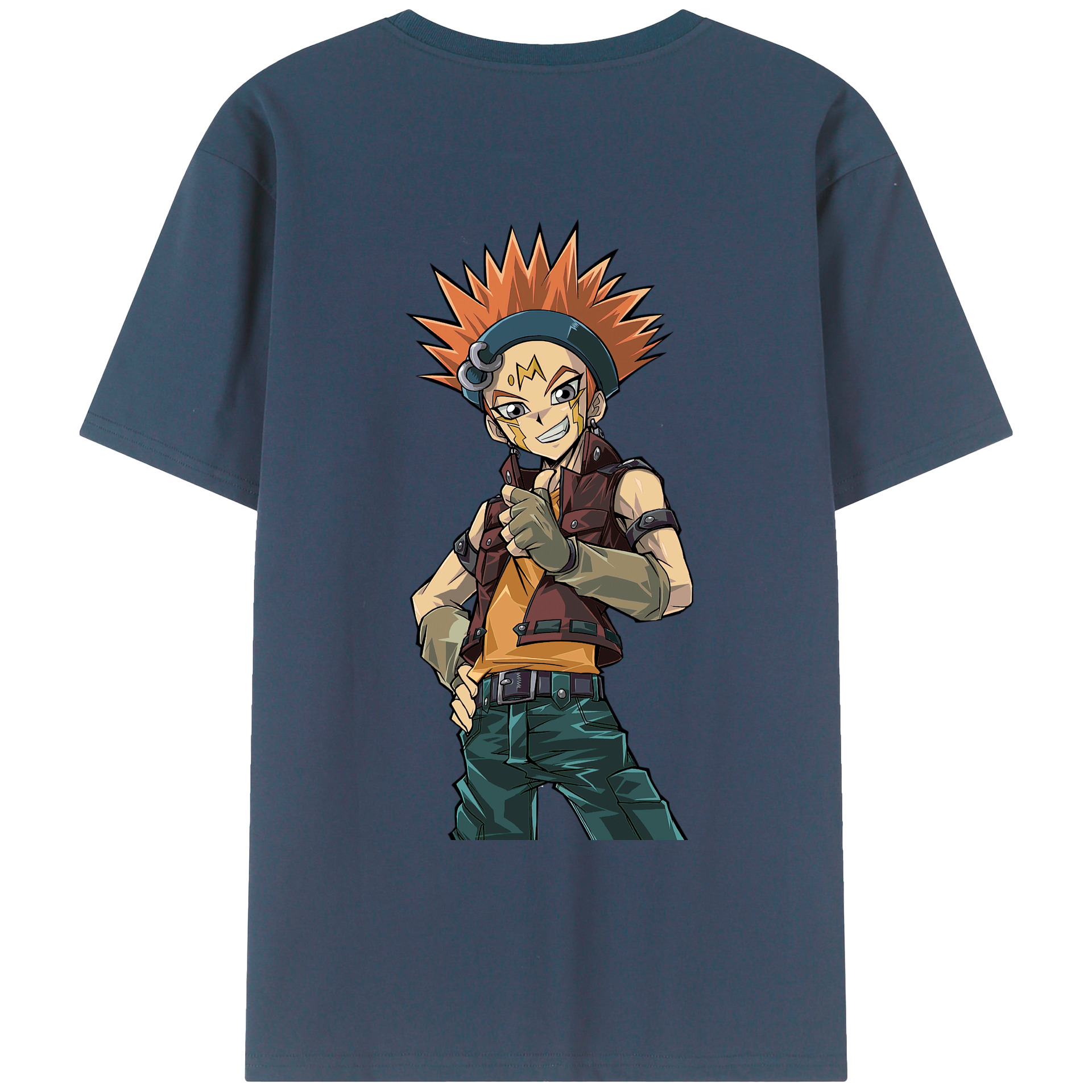 （画像用） 遊☆戯☆王 Yu-Gi-Oh! 綿100％ メンズ半袖Tシャツ（バックプリント） 通気性