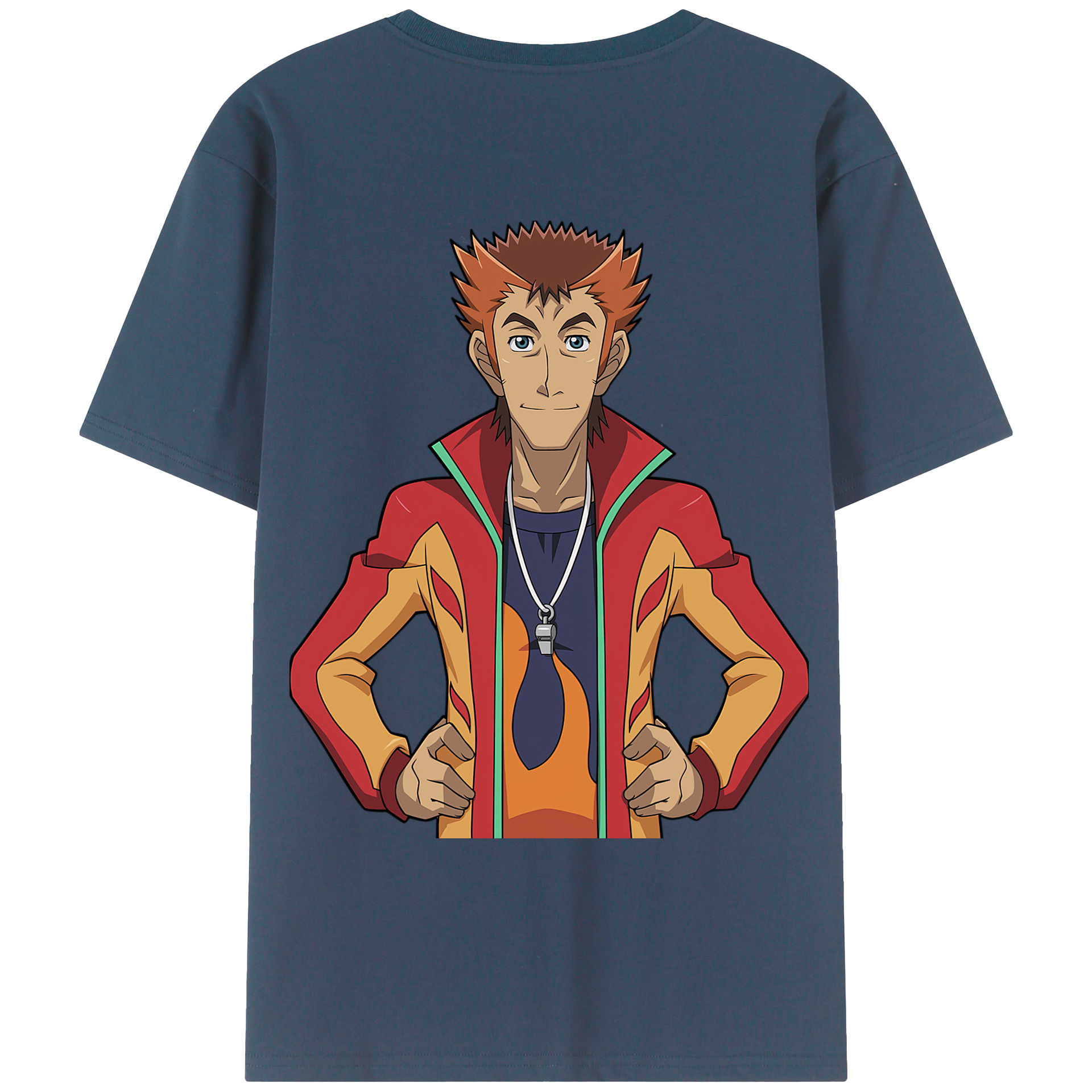 （画像用） 遊☆戯☆王 Yu-Gi-Oh! 綿100％ メンズ半袖Tシャツ（バックプリント） 通気性