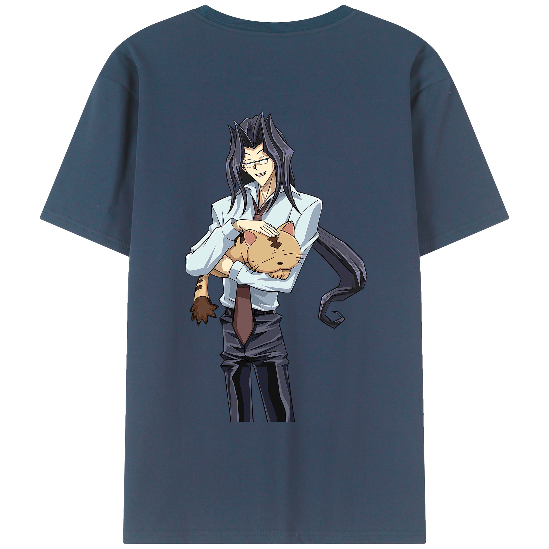 （画像用） 遊☆戯☆王 Yu-Gi-Oh! 綿100％ メンズ半袖Tシャツ（バックプリント） 通気性