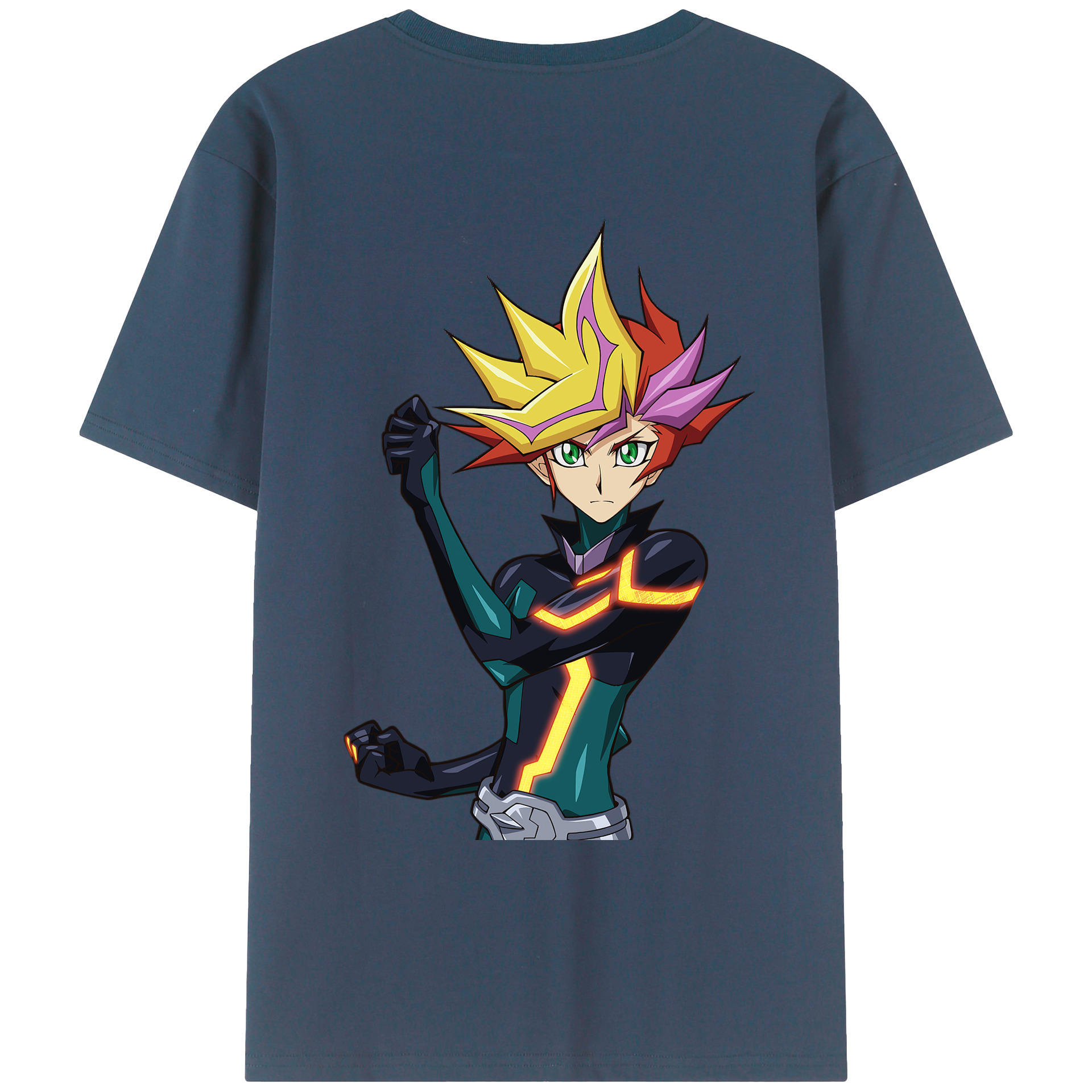 （画像用） 遊☆戯☆王 Yu-Gi-Oh! 綿100％ メンズ半袖Tシャツ（バックプリント） 通気性